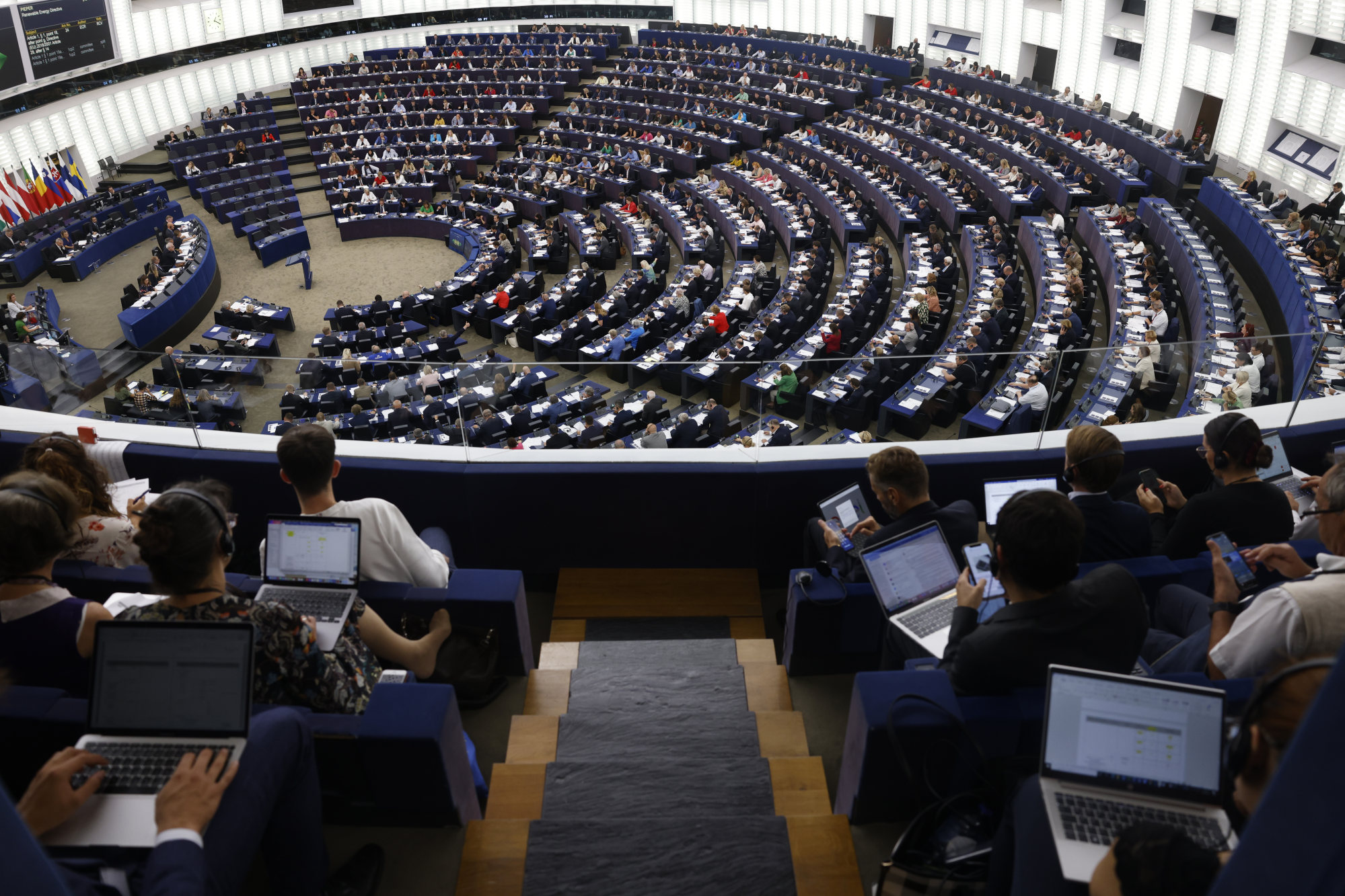 European Parliament members meeting in Strasbourg, eastern France, this week. Photo: AP