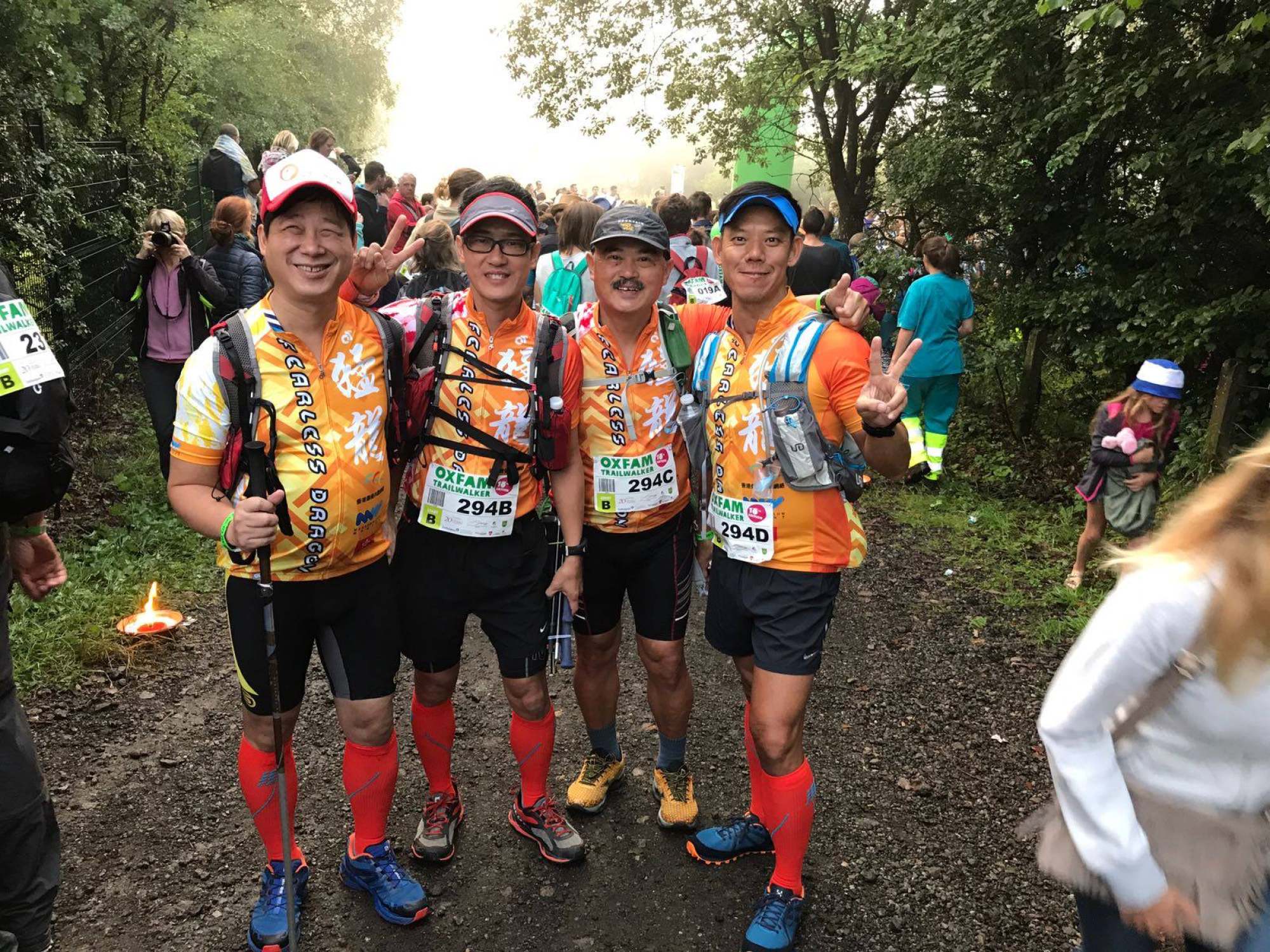 The Fearless Dragon team at the Oxfam Trailwalker in 2017. Photo: Handout