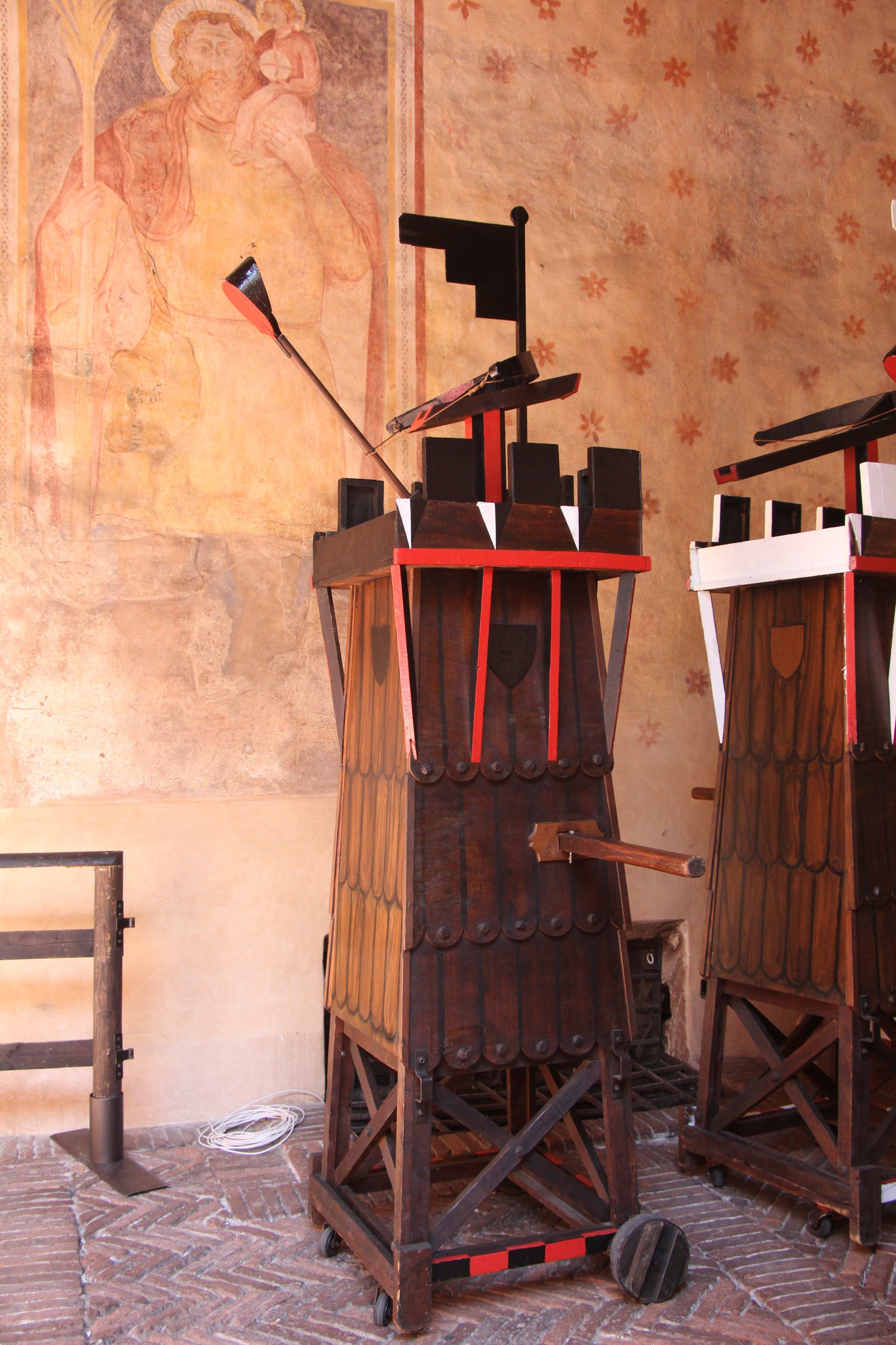 One of the wheeled castles. Photo: John Brunton