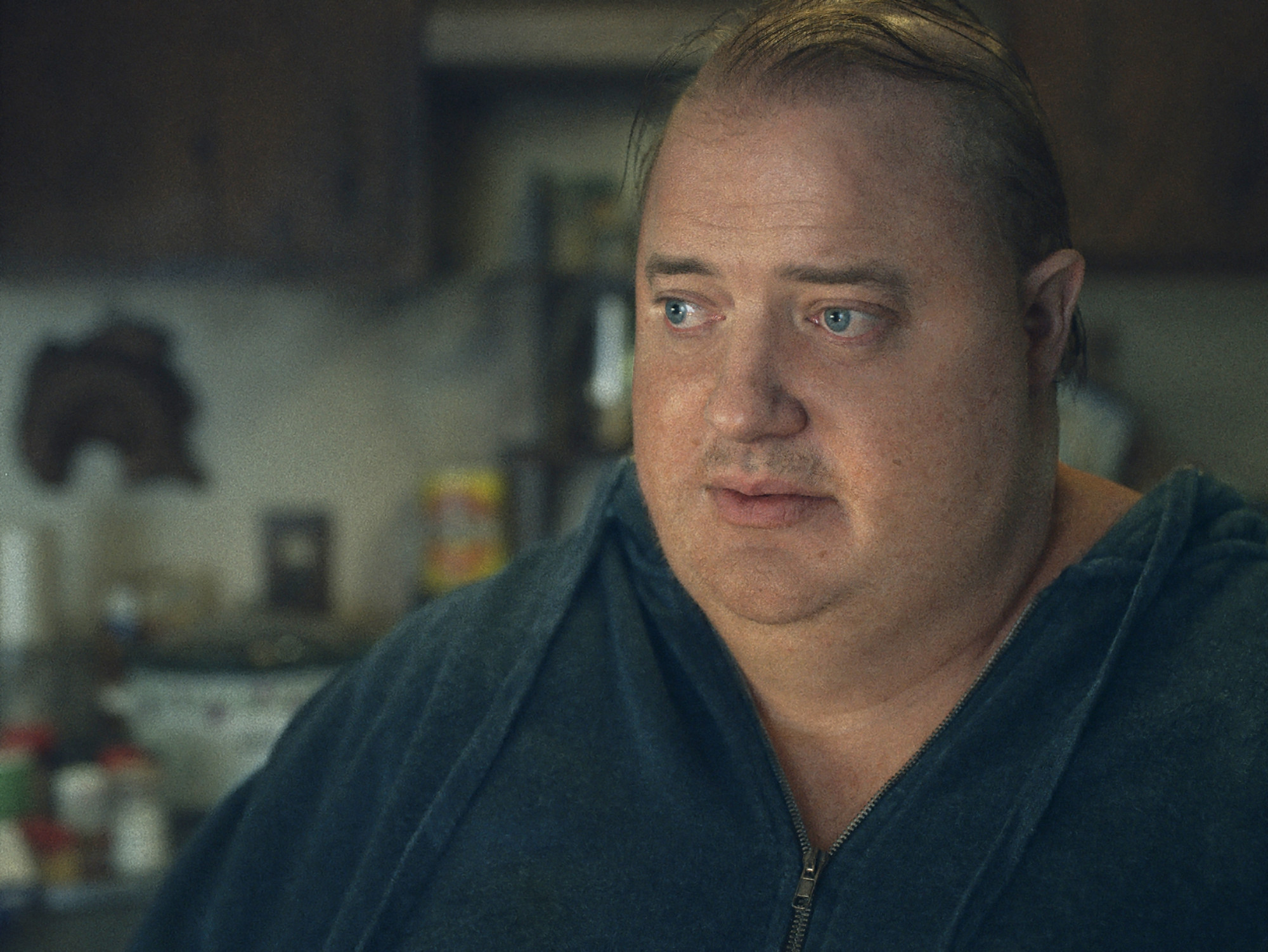 Brendan Fraser in a scene from The Whale. Photo: A24/AP
