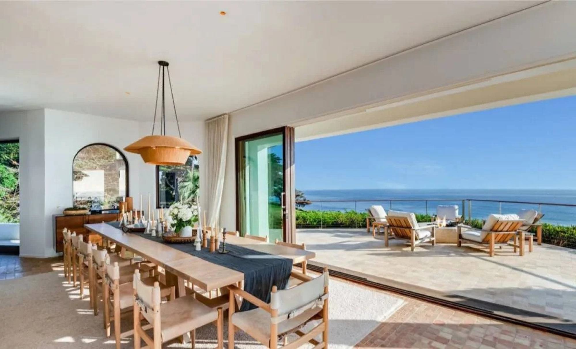The dining area spills out onto a patio – ideal for big Kardashian-Jenner clan gatherings. Photo: Handout