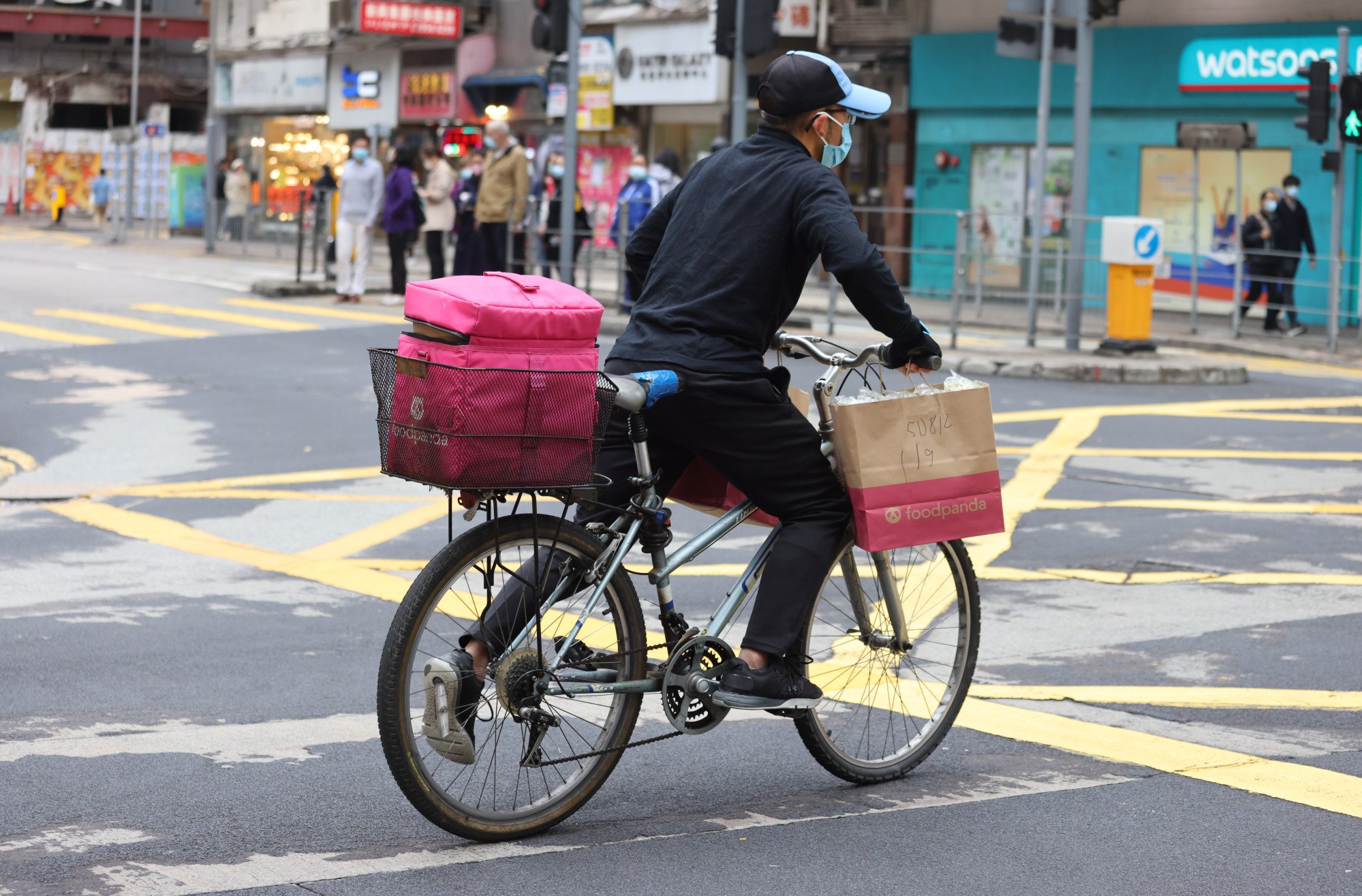 Food delivery riders may be busy on Sevens weekend. Photo: Nora Tam