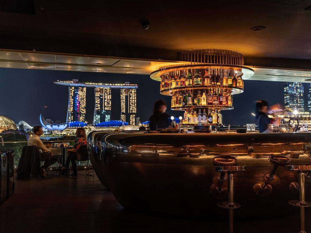 Singapore’s Smoke & Mirrors bar offers unparalleled views of Marina Bay Sands. Photo: @smokeandmirrorsbarsg/Instagram