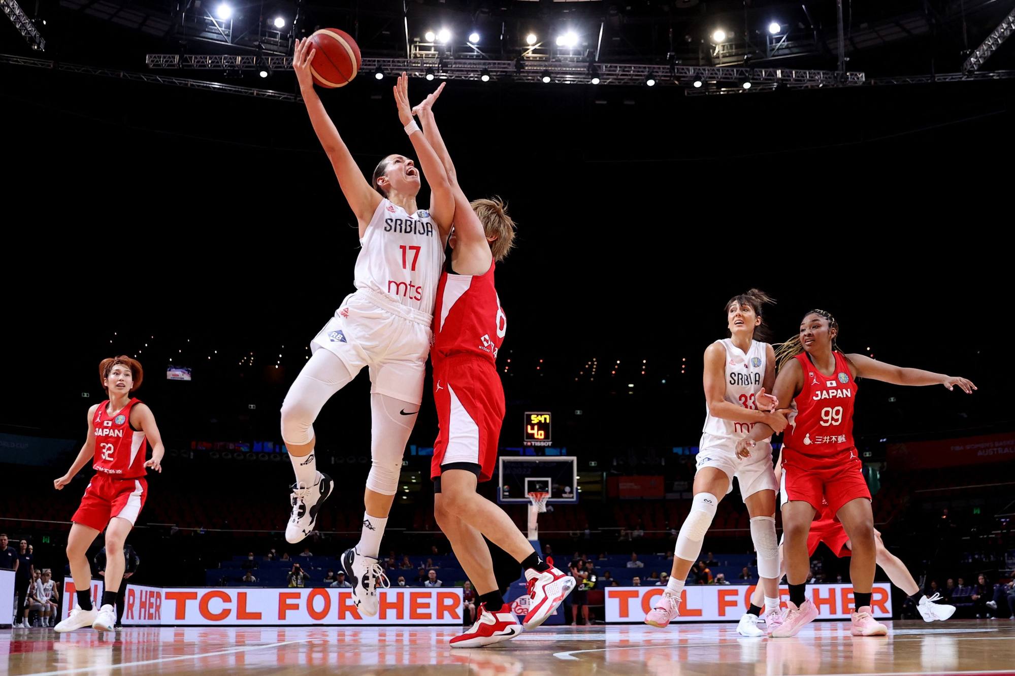 BASKETBALL SERBIA JAPAN, Jovana Nogic of Serbia during the 2022