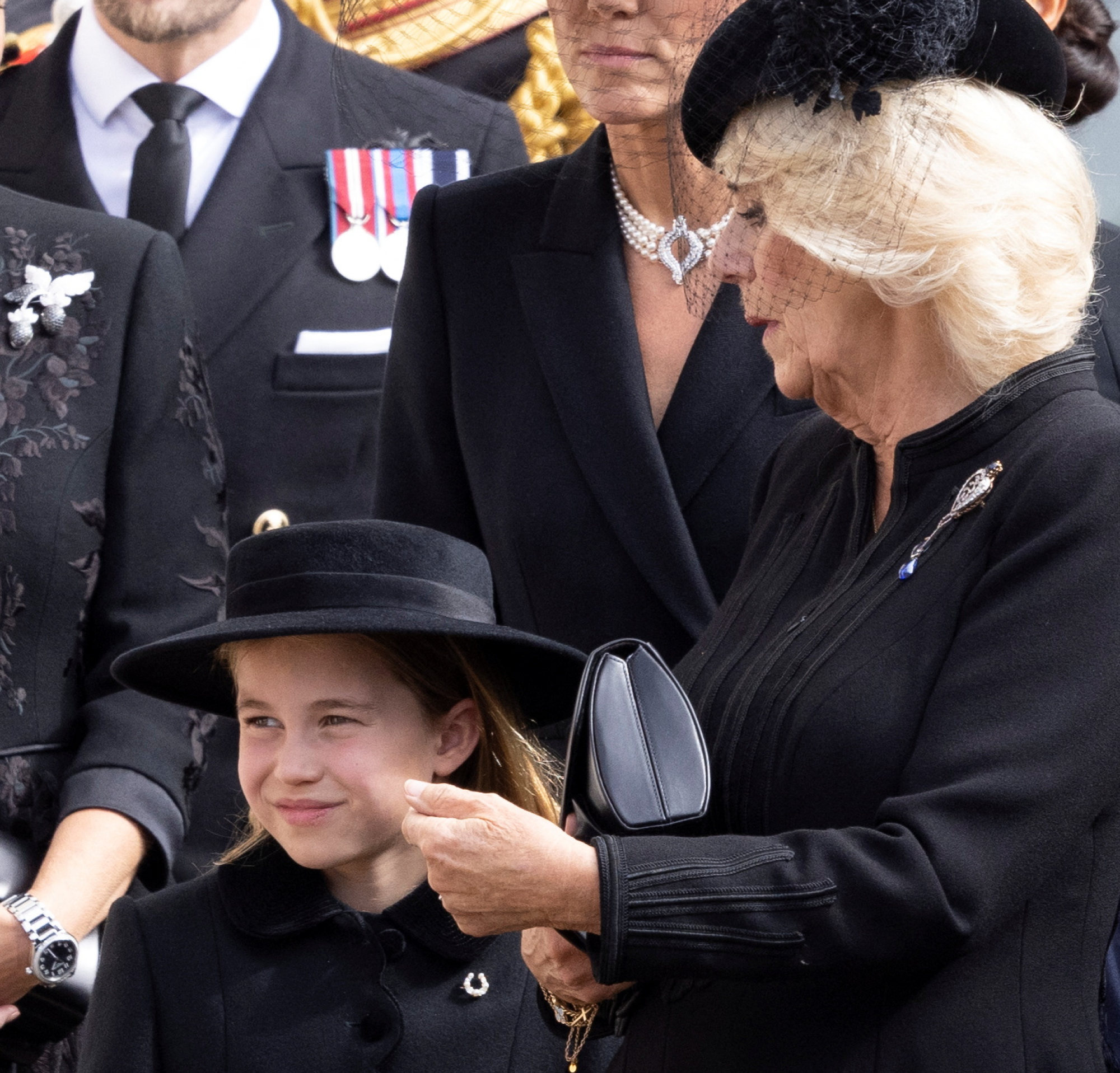Britain’s Camilla, queen consort and Princess Charlotte, on September 19. Photo: Reuters