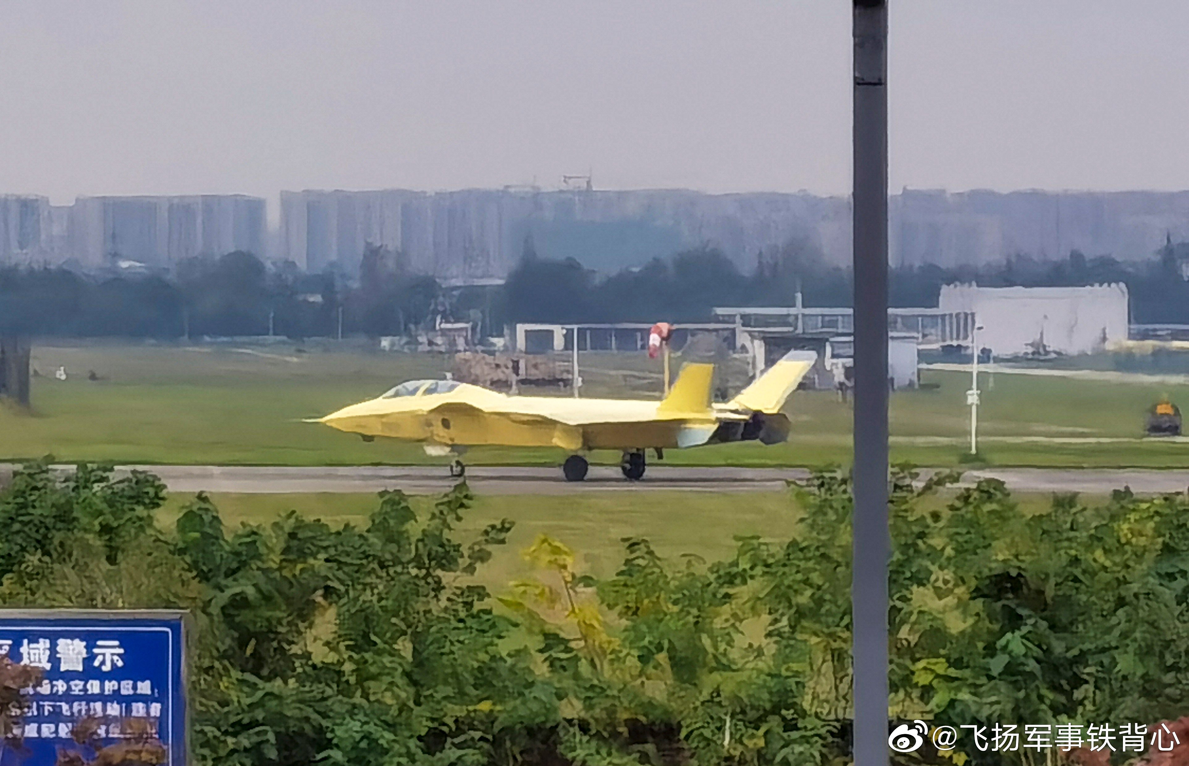 A prototype of the twin-seat J-20 was unveiled last October. Photo: Weibo
