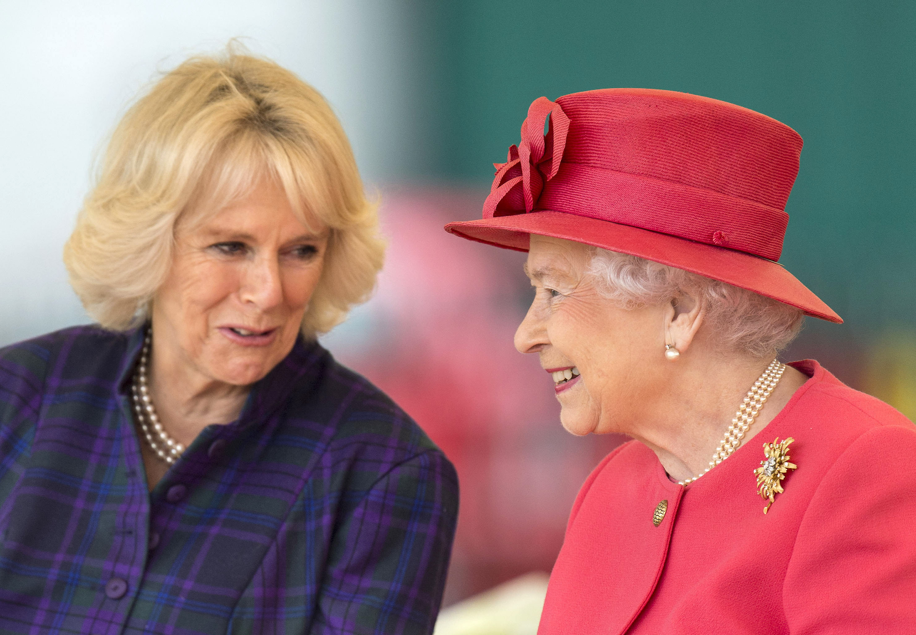 Queen Elizabeth and Camilla, Duchess of Cornwall at Ebony Horse Club Community Riding Centre in October 2013, in London, England. Photo: Getty Images
