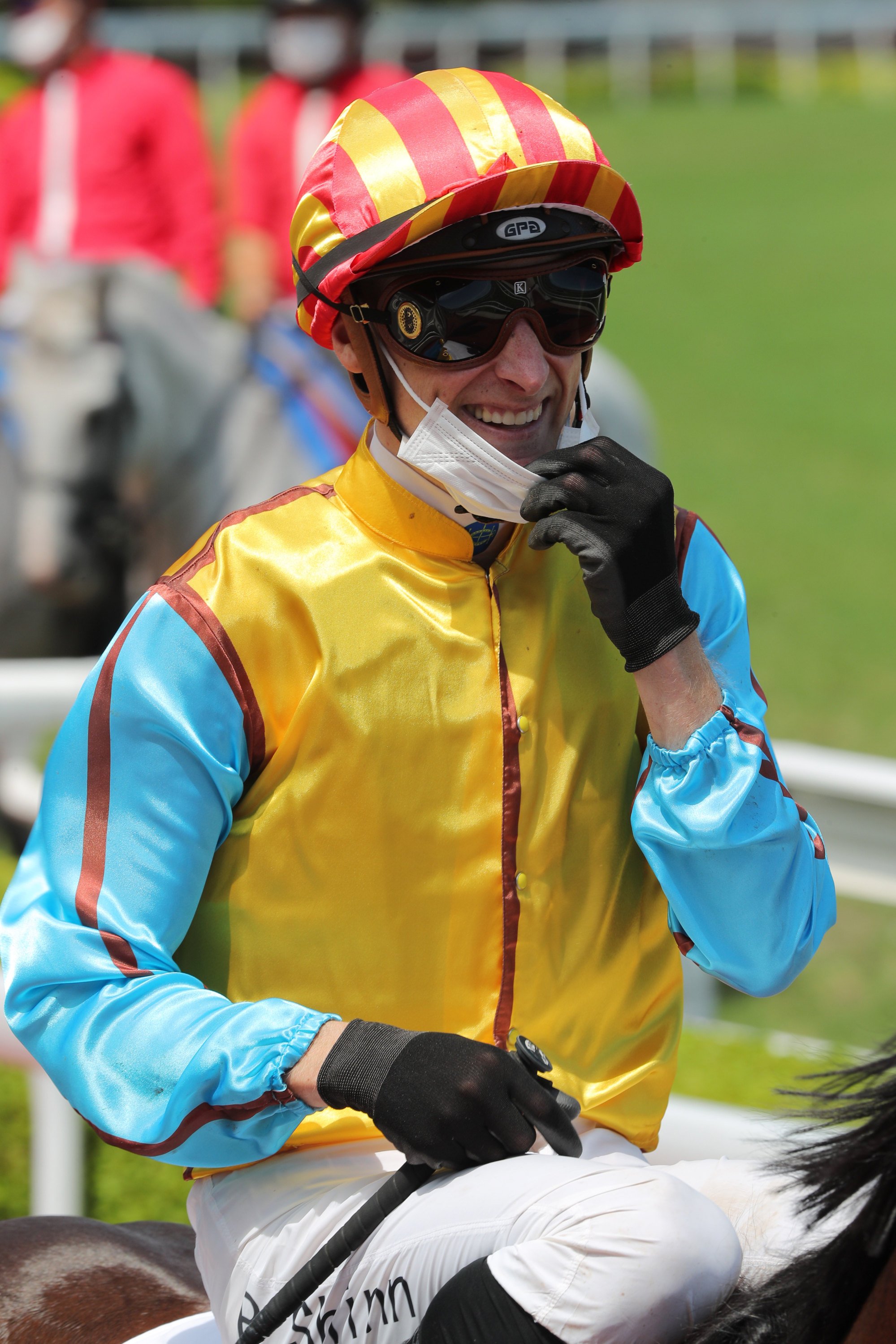 Blake Shinn enjoys a victory last season.