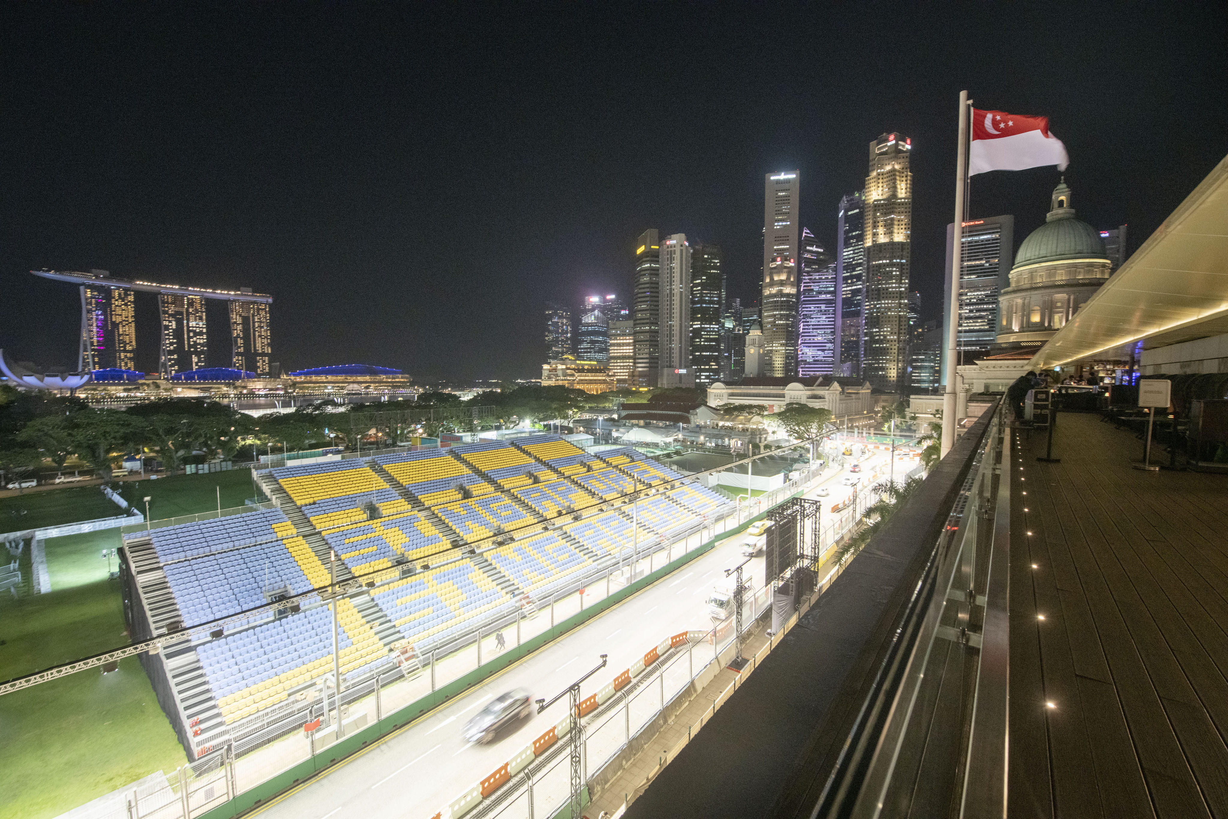 The Marina Bay Street Circuit ahead of the weekend’s Singapore Grand Prix. Photo: Xinhua