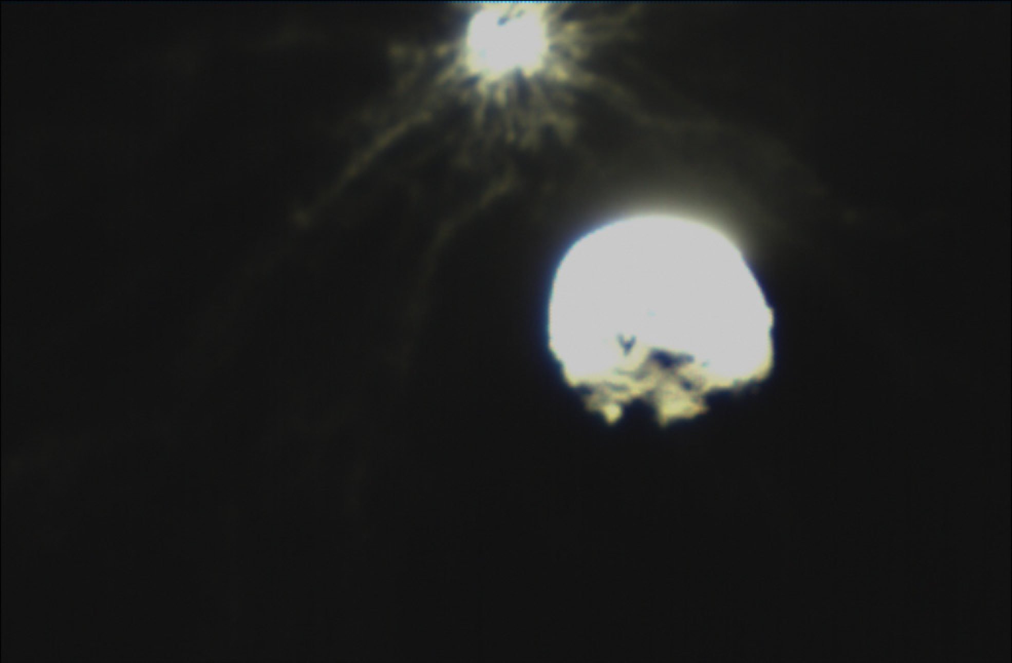 An image from the Italian Space Agency’s LICIACube shows the intentional collision of Nasa’s Dart spacecraft with its target asteroid Dimorphos. Photo: ASI/Nasa via AFP