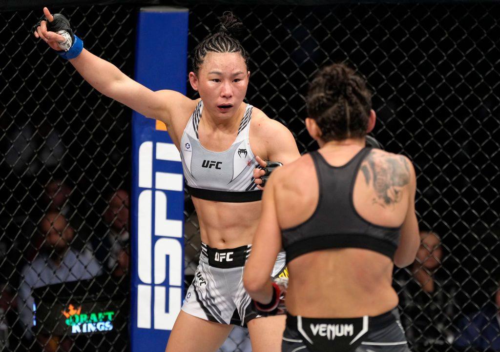 Yan Xiaonan (left) will headline a UFC event for the first time in her career. Photo: UFC