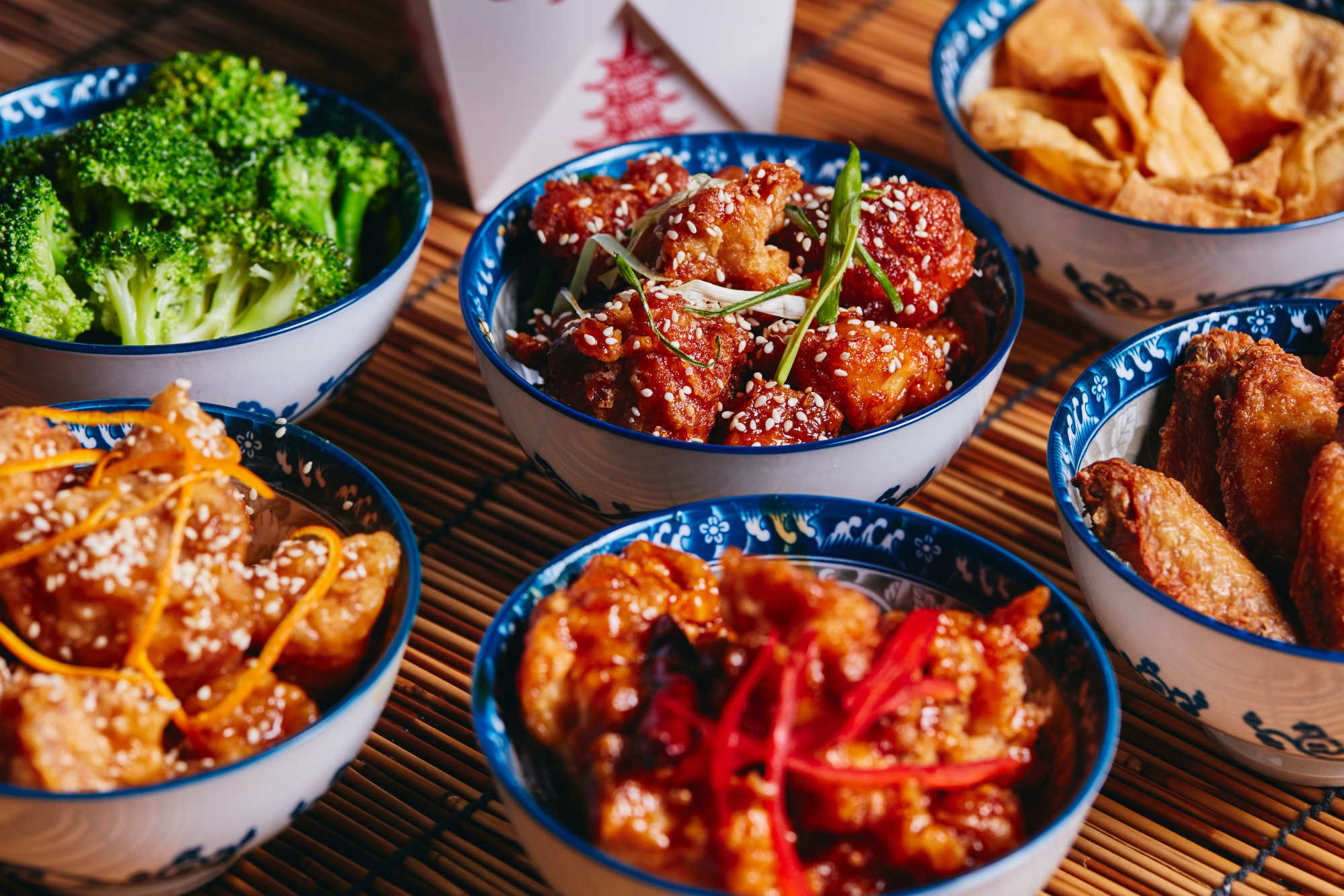 ‘General Tso’s chicken’ and other dishes. Photo: Sam Fancy