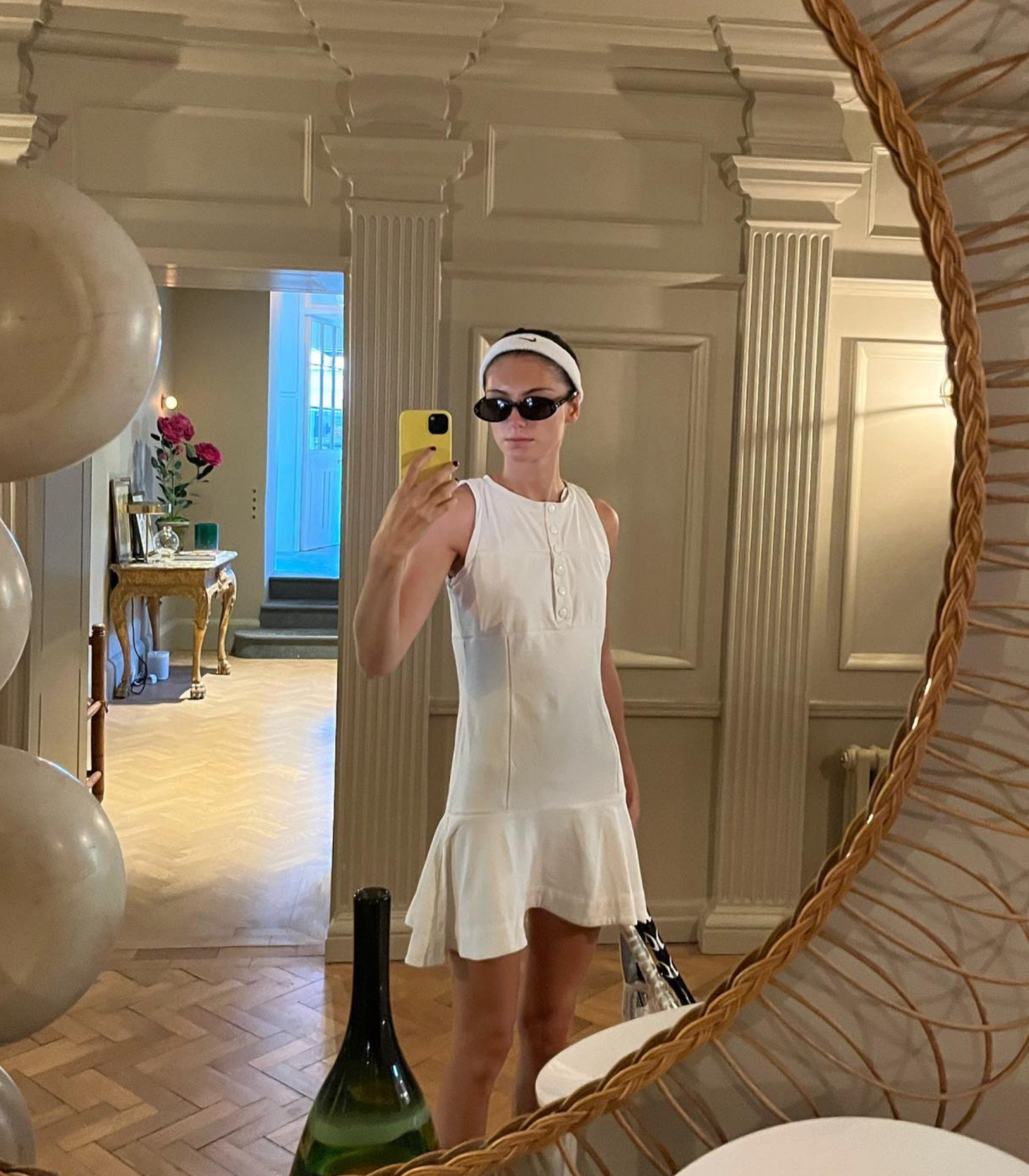 Isabella Massenet ready for tennis in Wiltshire, England. Photo: @isabellamassenet/Instagram