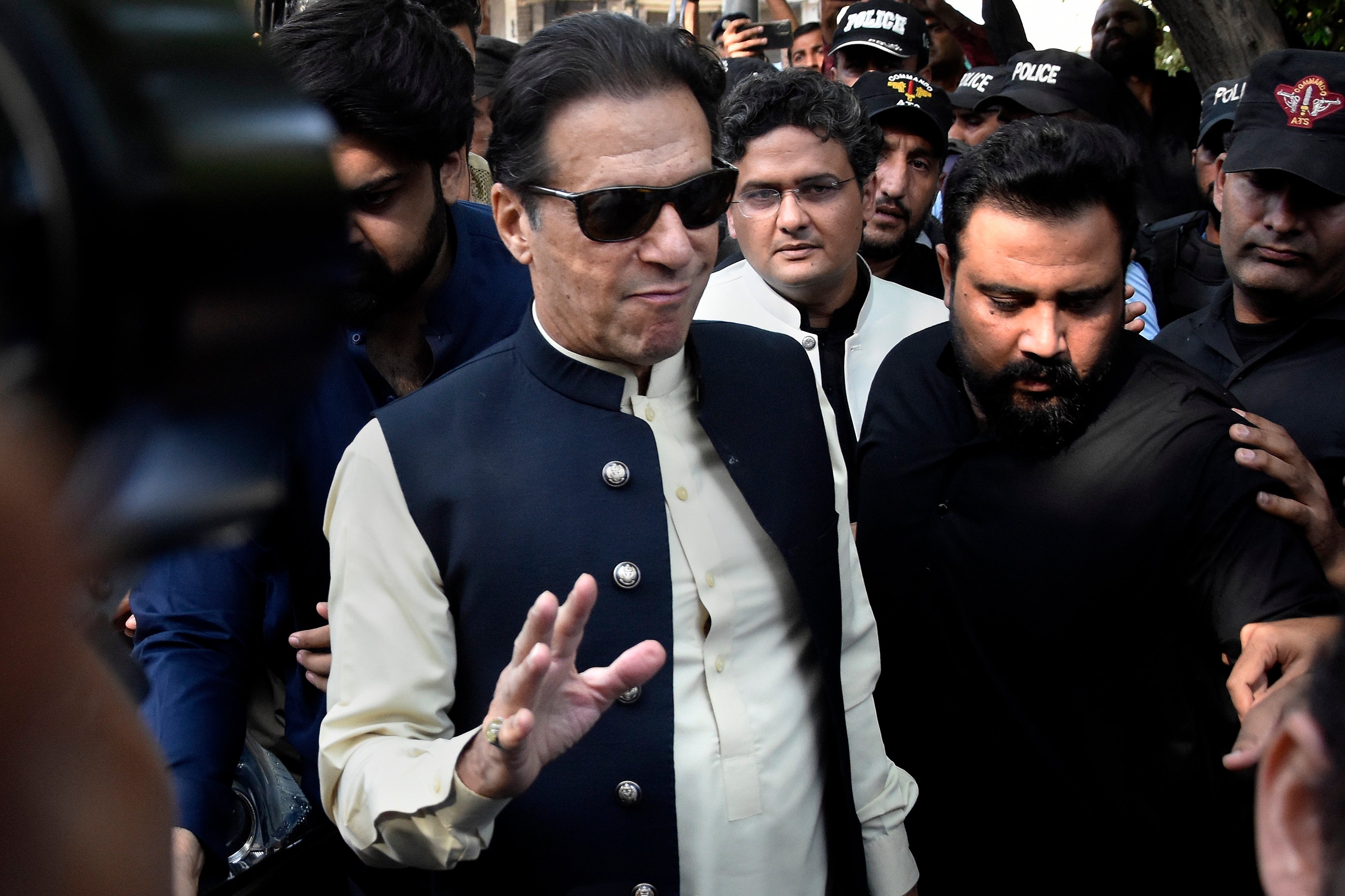 Former Pakistani Prime Minister Imran Khan wrote an apology in a contempt case stemming from his outburst against a female judge. Photo: AP