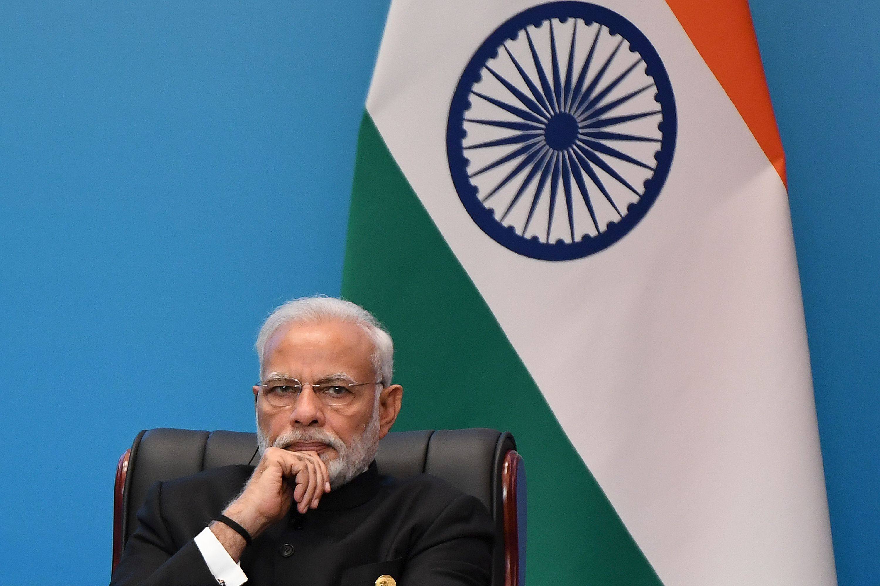 Indian Prime Minister Narendra Modi  at the 2018 Shanghai Cooperation Organisation (SCO) Summit in Qingdao, China. Photo: AFP