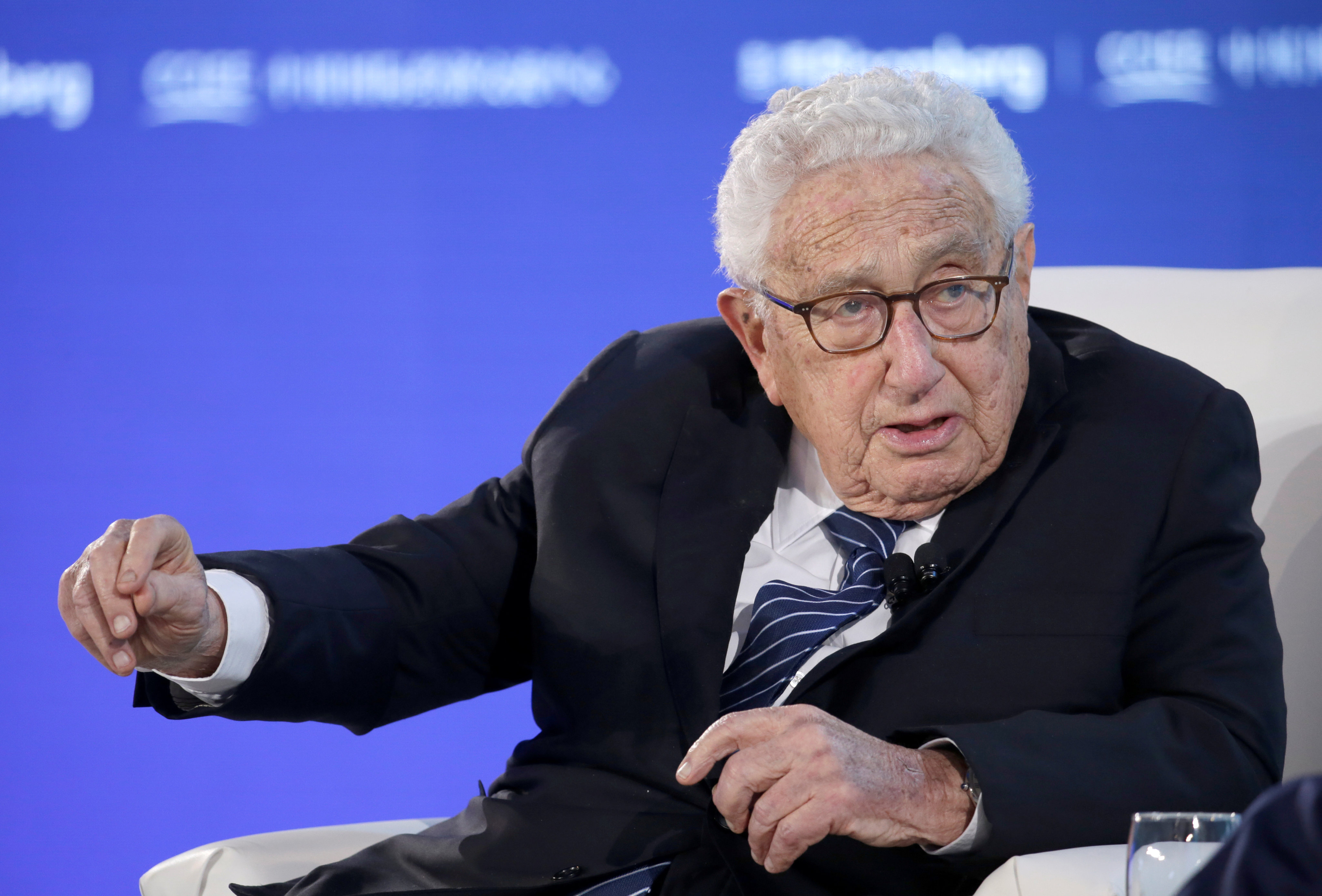 Former US secretary of state Henry Kissinger attends a conversation at the 2019 New Economy Forum in Beijing, China November 21, 2019. Photo: Reuters