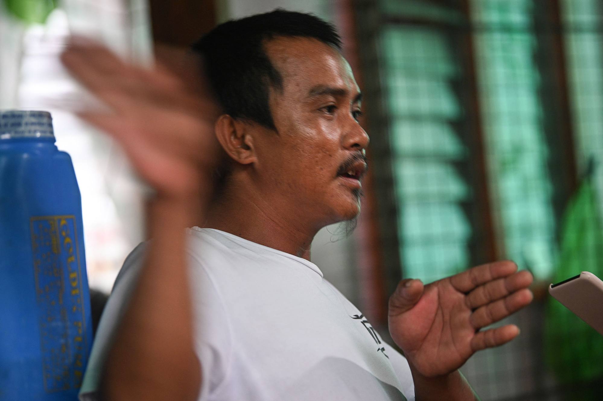 Fisherman Mariel Villamonte: Photo: AFP