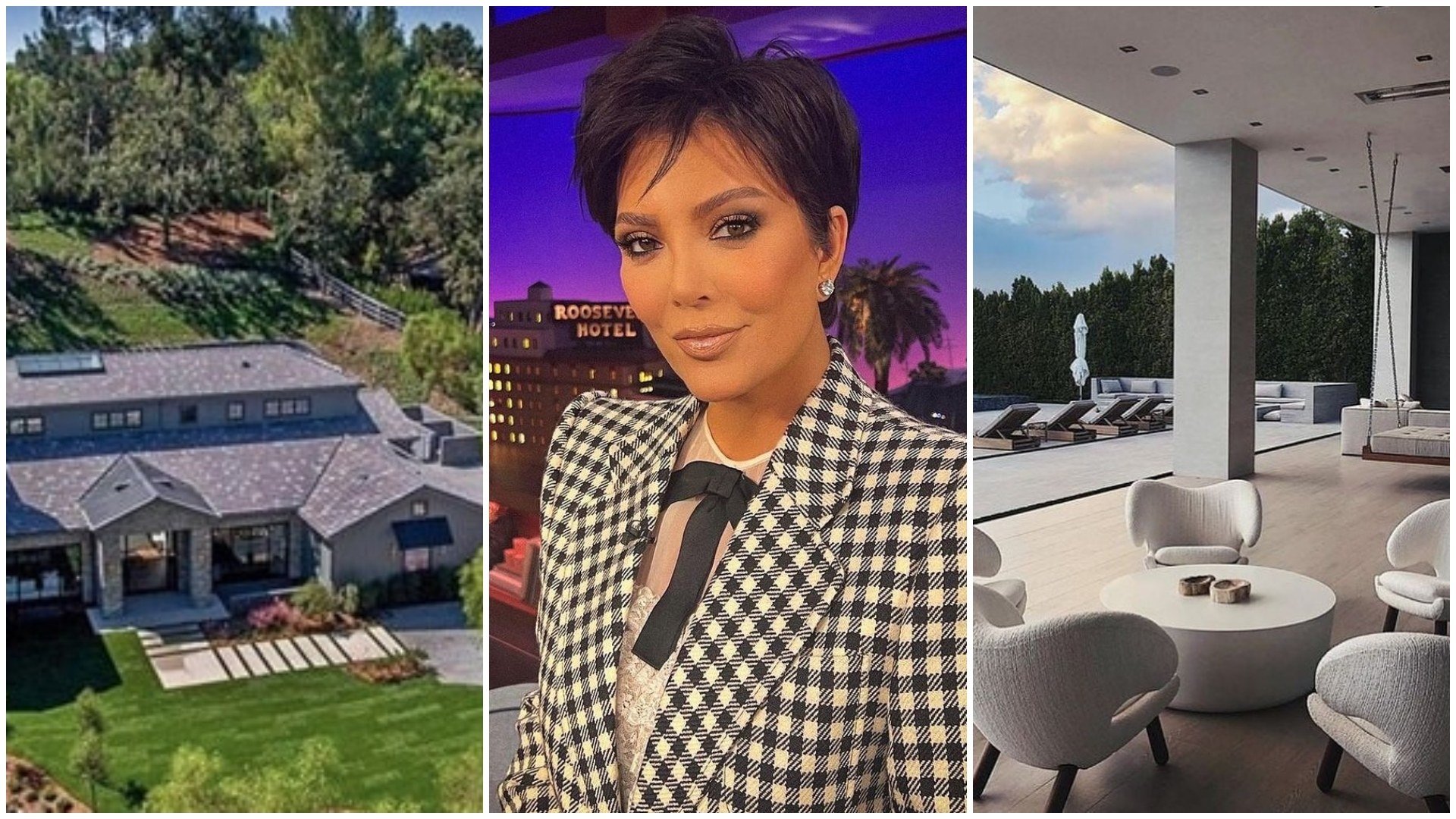 Kris Jenner owns multiple properties in California. Photos: Trulia/Love Property; @krisjenner, @studioazinteriors/Instagram

