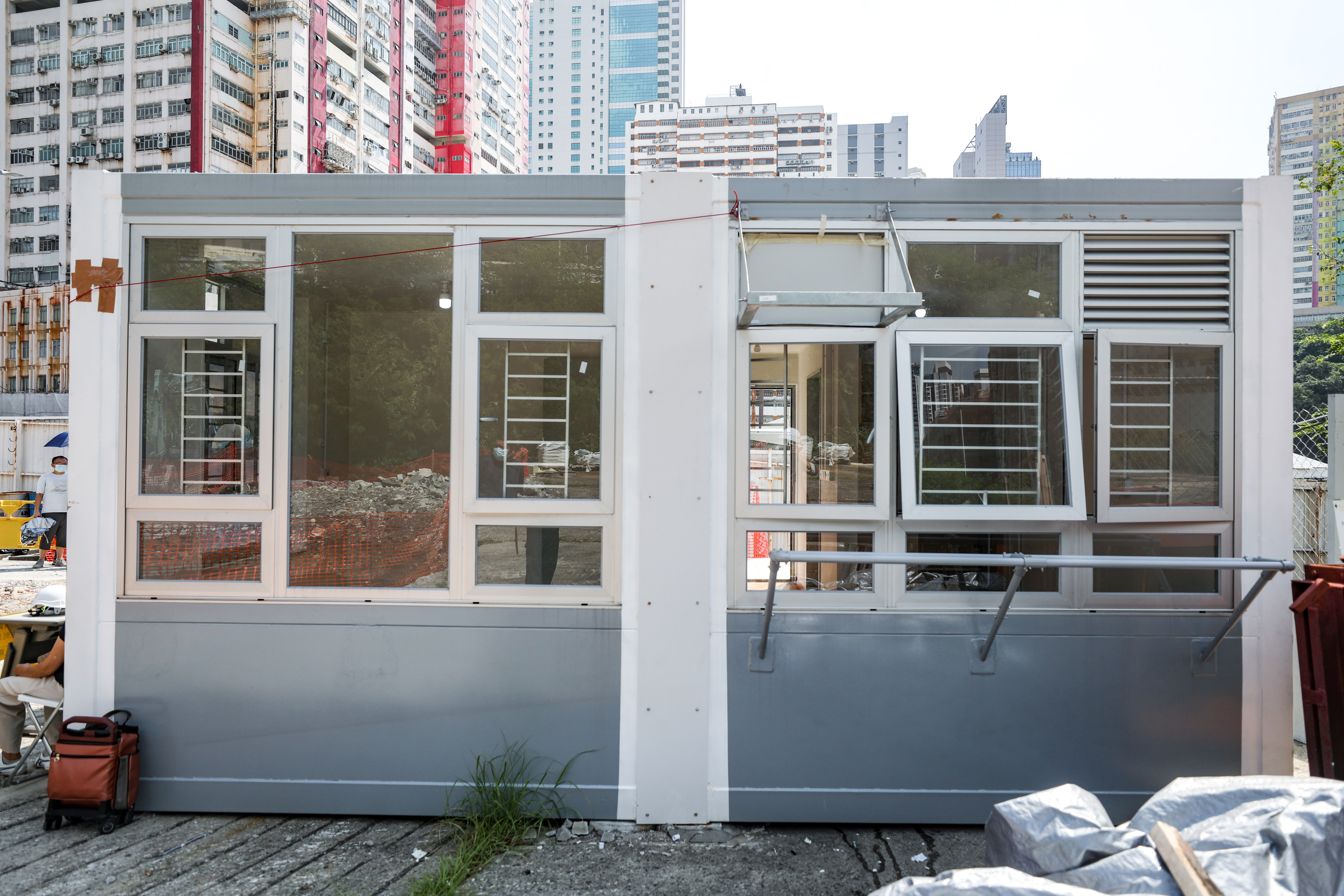 Society for Community Organisation reveals details of a transitional housing project under a five-year lease with the government in Kwai Chung. Photo: Xiaomei Chen