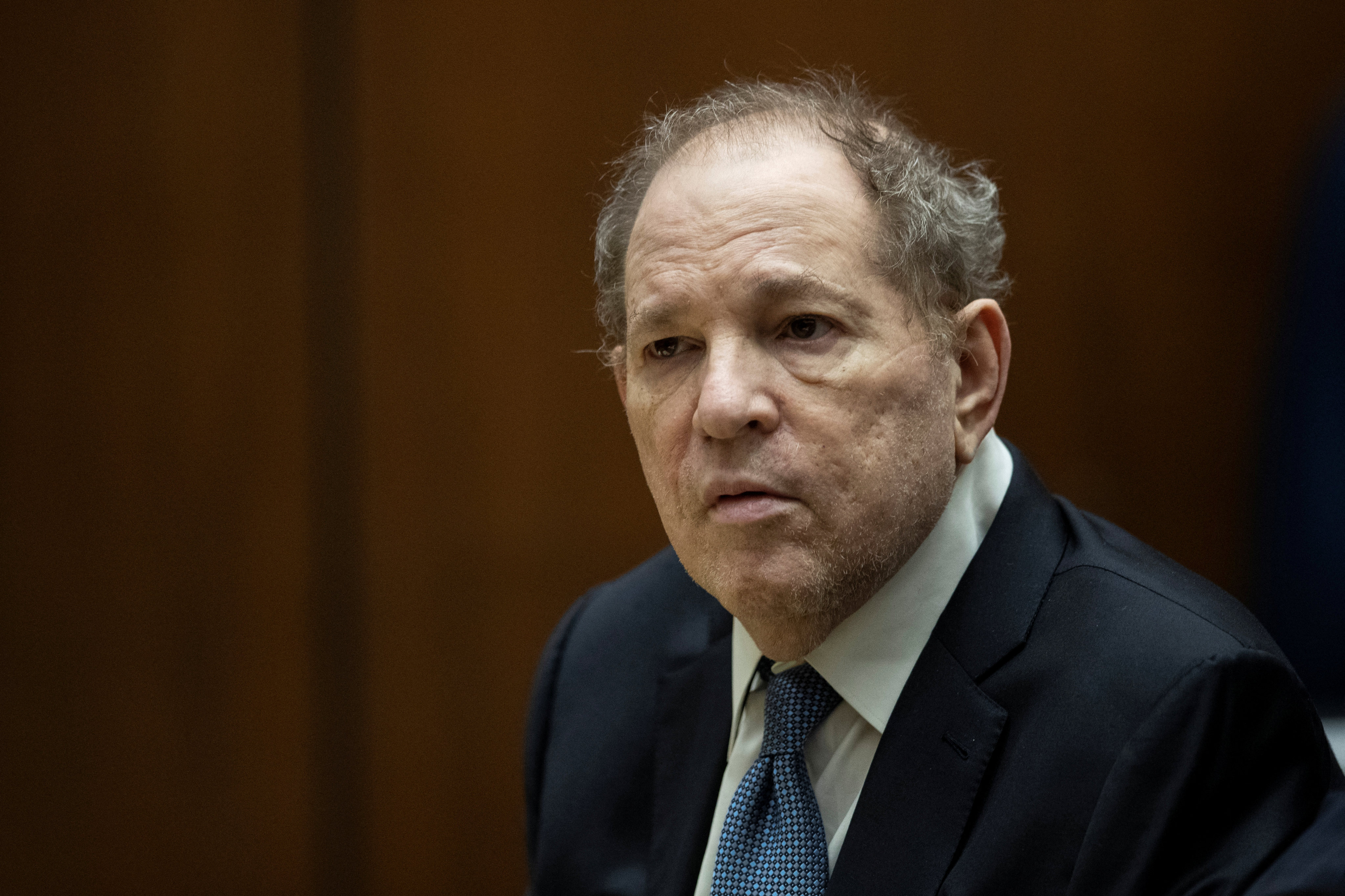 Harvey Weinstein appears in court at the Clara Shortridge Foltz Criminal Justice Centre in Los Angeles, California, US on Tuesday. Photo: Etienne Laurent / Pool via Reuters