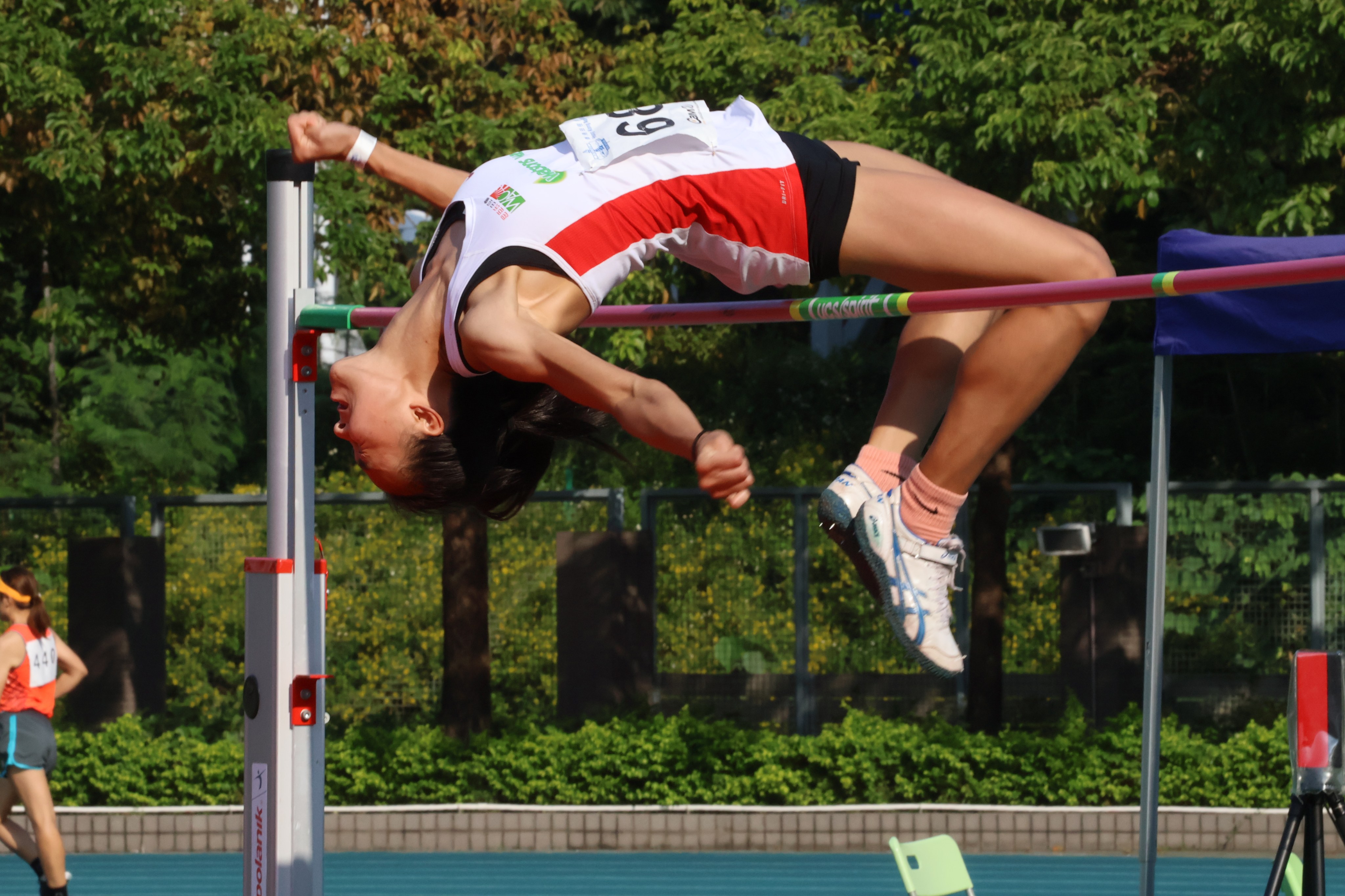 Sharon Wong leaped a personal best of 1.79m at the Hong Kong Series 4 at Tseung Kwan O Sports Ground. Photo: Shirley Chui