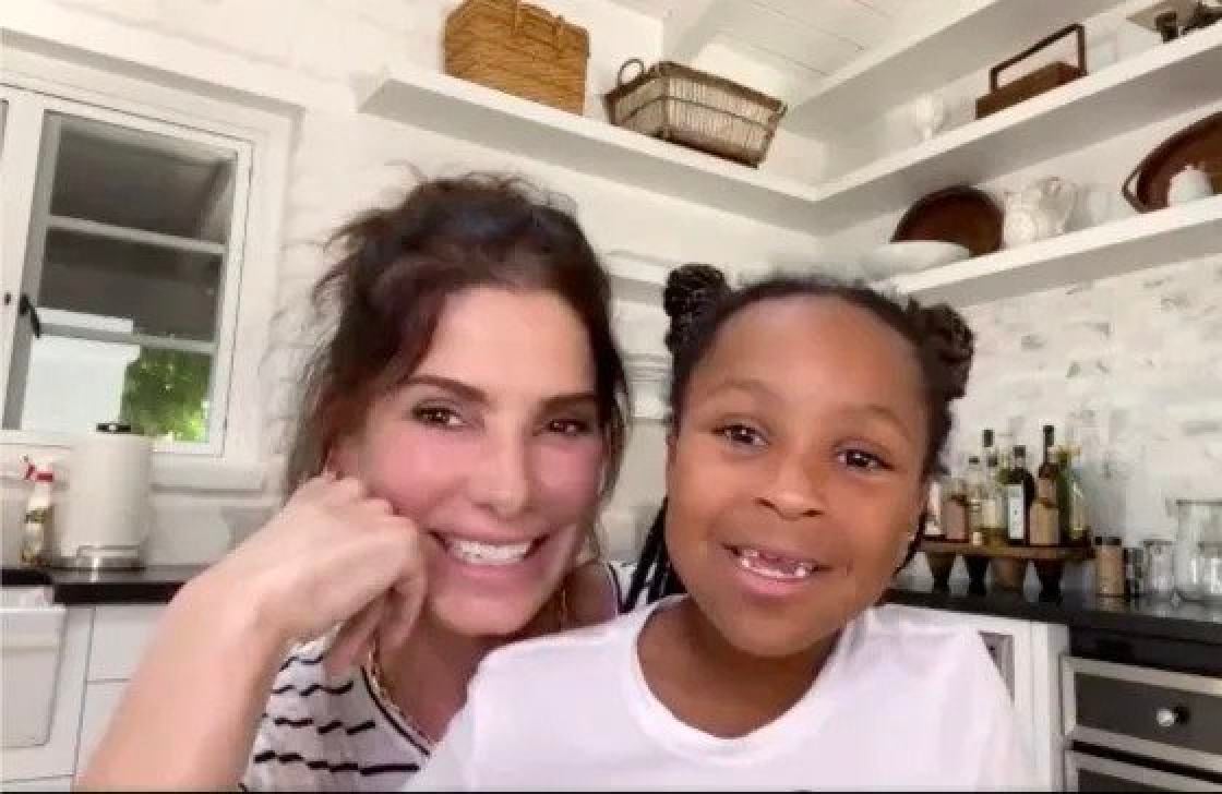 Sandra Bullock and her daughter, Laila, on Facebook Watch’s Red Table Talk. Photo: Red Table Talk/ Facebook