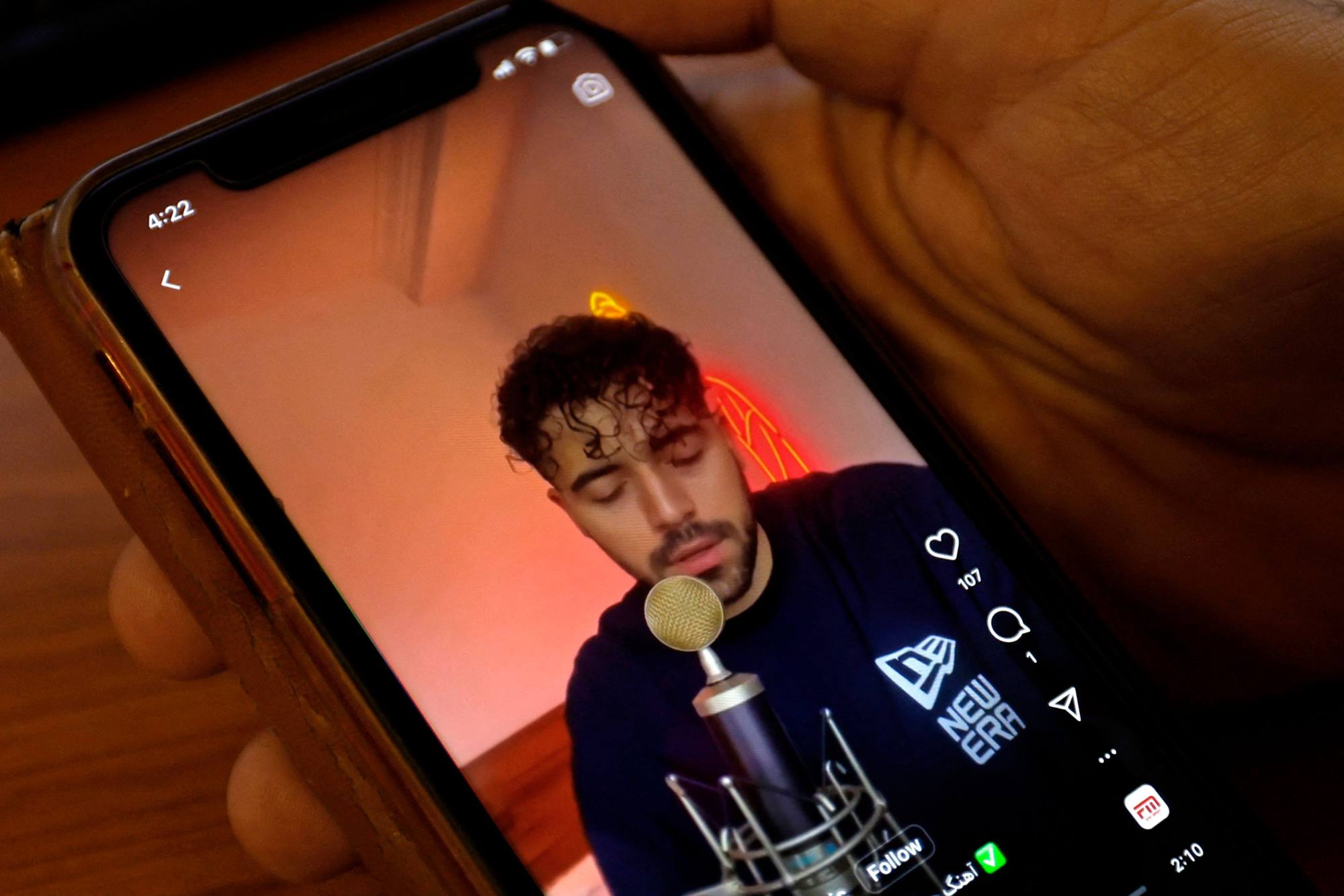 A video of Iranian singer Shervin Hajipour, who was arrested for his song in support of protests over the death of Mahsa Amini. He has since been released. Photo: AFP