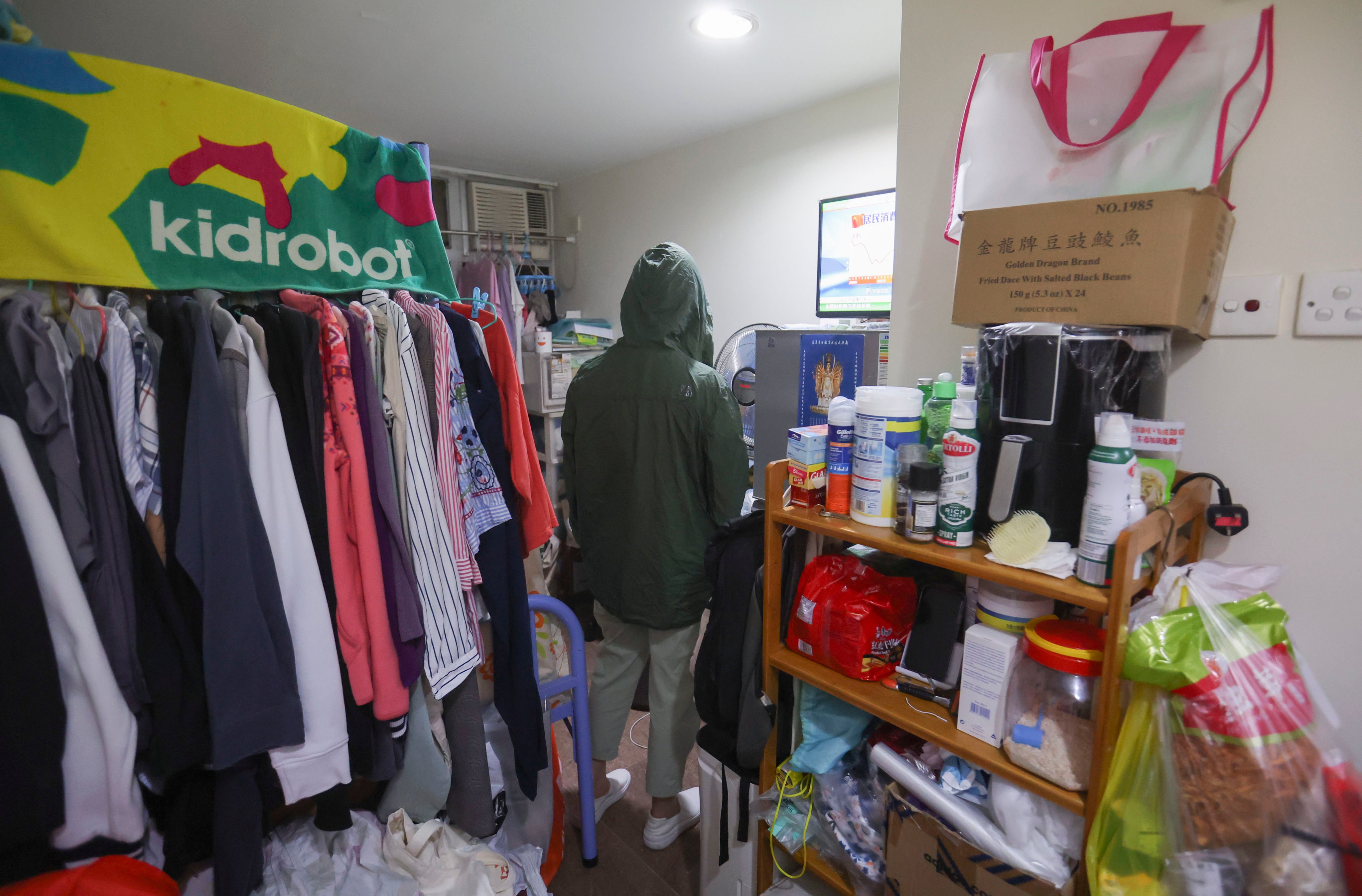 May in the tiny flat in Sai Ying Pun she was forced to move to after her time in a transitional home ran out before public housing became available. Photo: Edmond So