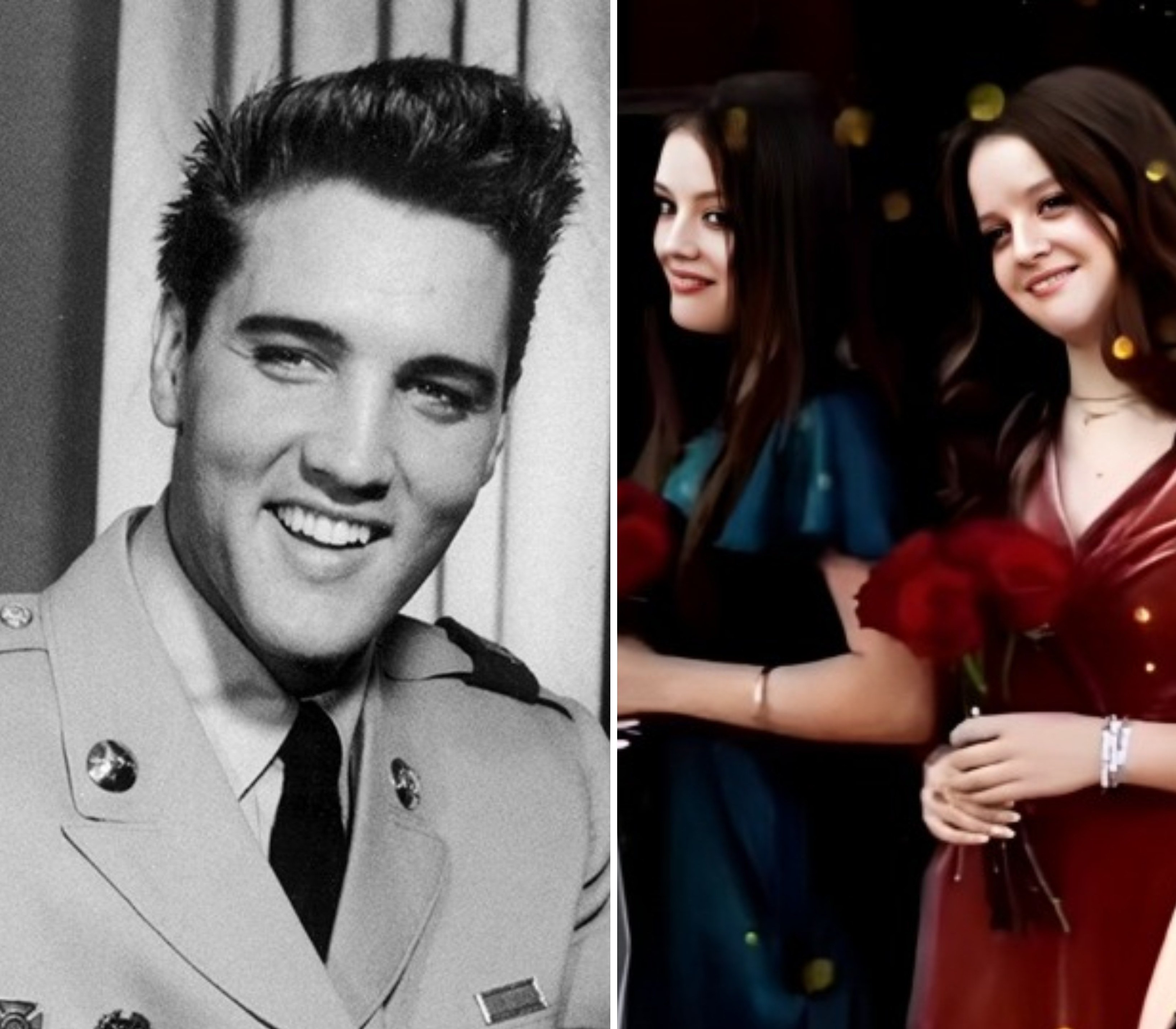 Elvis Presley’s twin granddaughters, Harper Vivienne Ann and Finley Aaron Love Lockwood. Photos: @elvis, @borden_g/Instagram