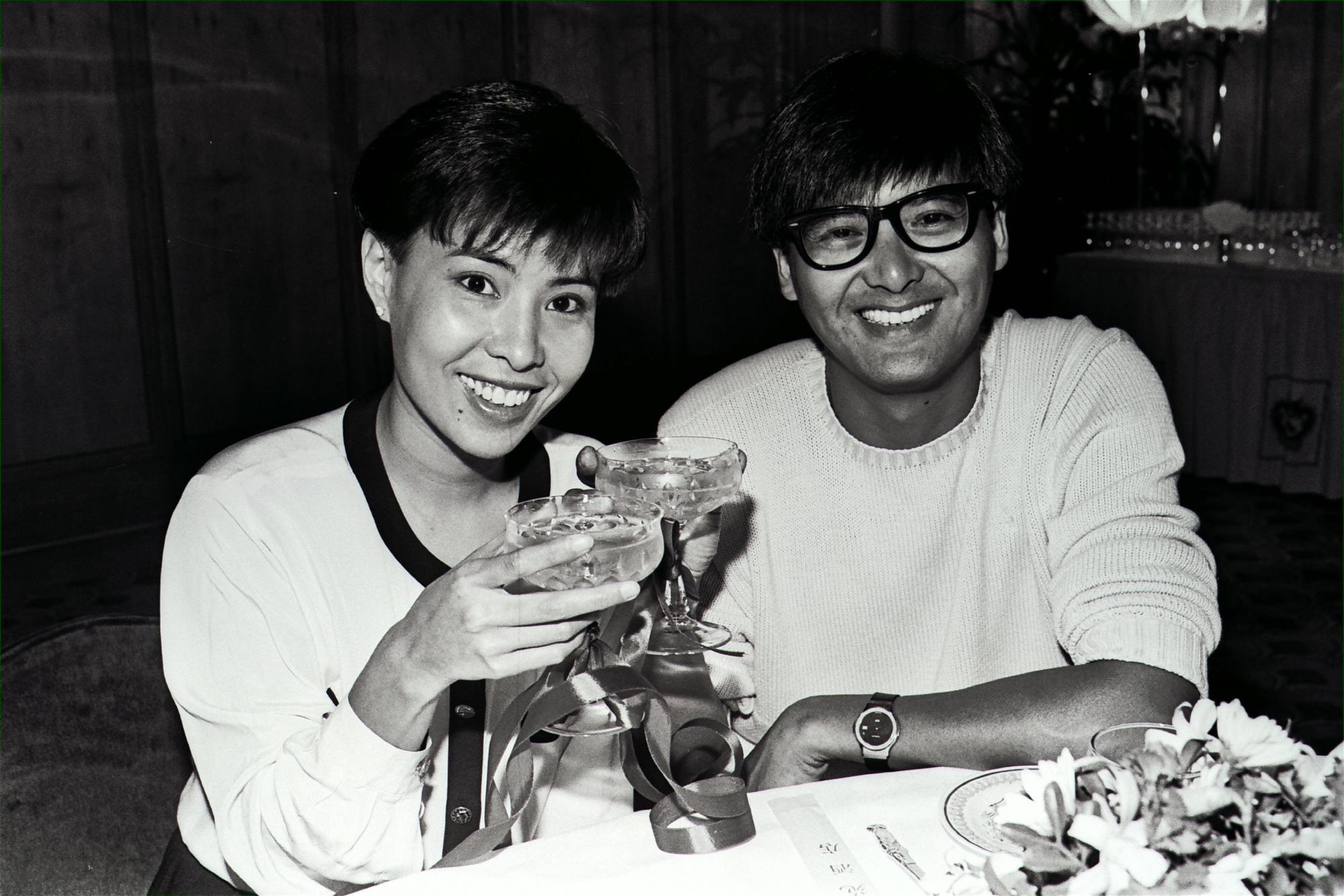 Chow (right) and his wife, Jasmine Tan Hui-lian, pictured in 1988. Photo: SCMP