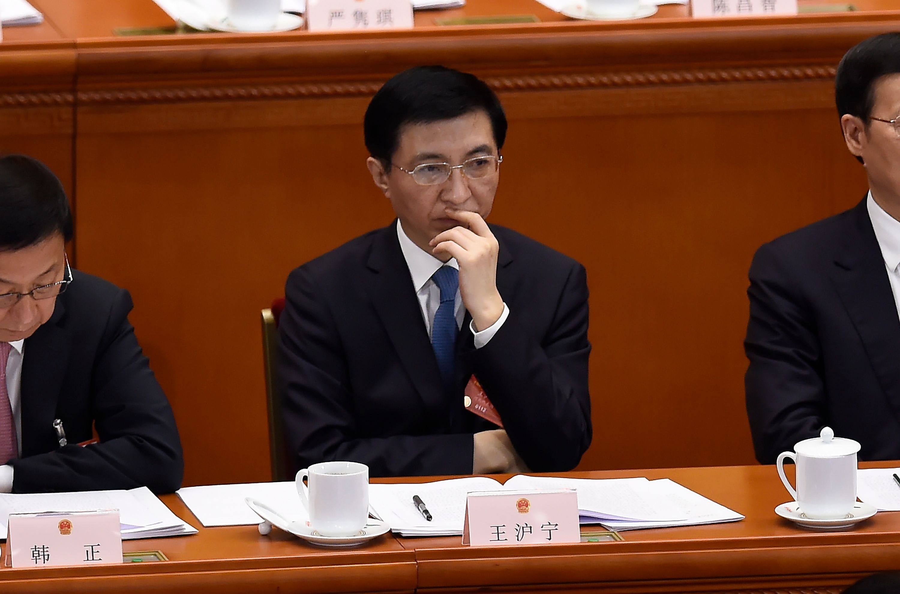 Wang Huning is tipped to rise up the ranks to be NPC chairman. Photo: AFP