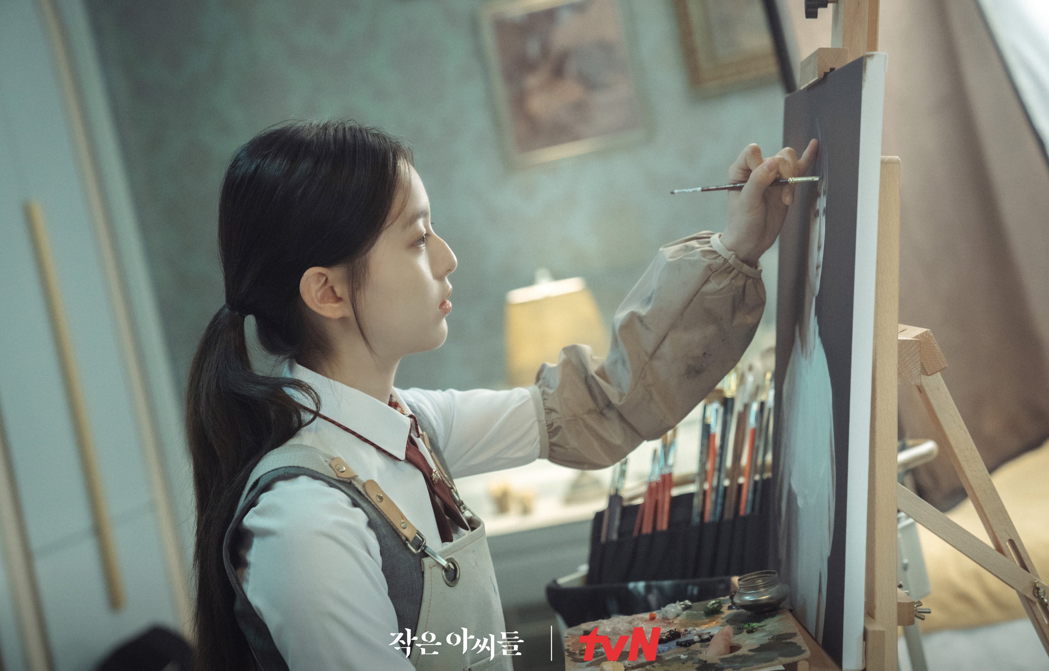 Park Ji-hu as high school student In-hye at her painter’s easel in a still from Little Women. The series’ writer, Chung Seo-kyung, explains how she came up with its storylines and characters. Photo: tvN