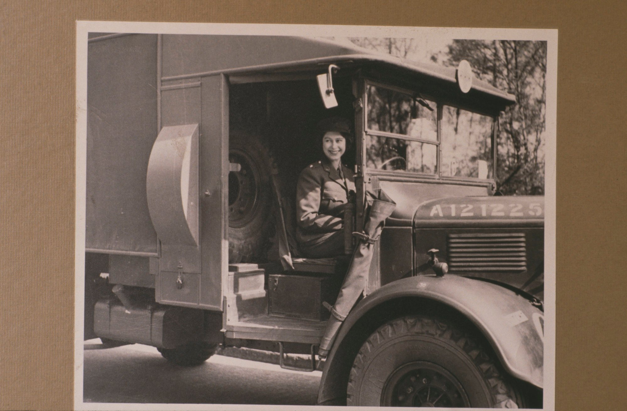 Teenage Queen Elizabeth driving an ambulance during her wartime service in the Auxiliary Territorial Service, in 1945. Photo: Getty Images