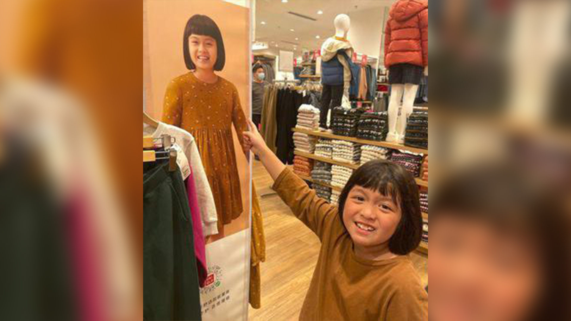 This seven-year-old girl was delighted when she stumbled upon a model that looks a lot like her. Photo: SCMP composite