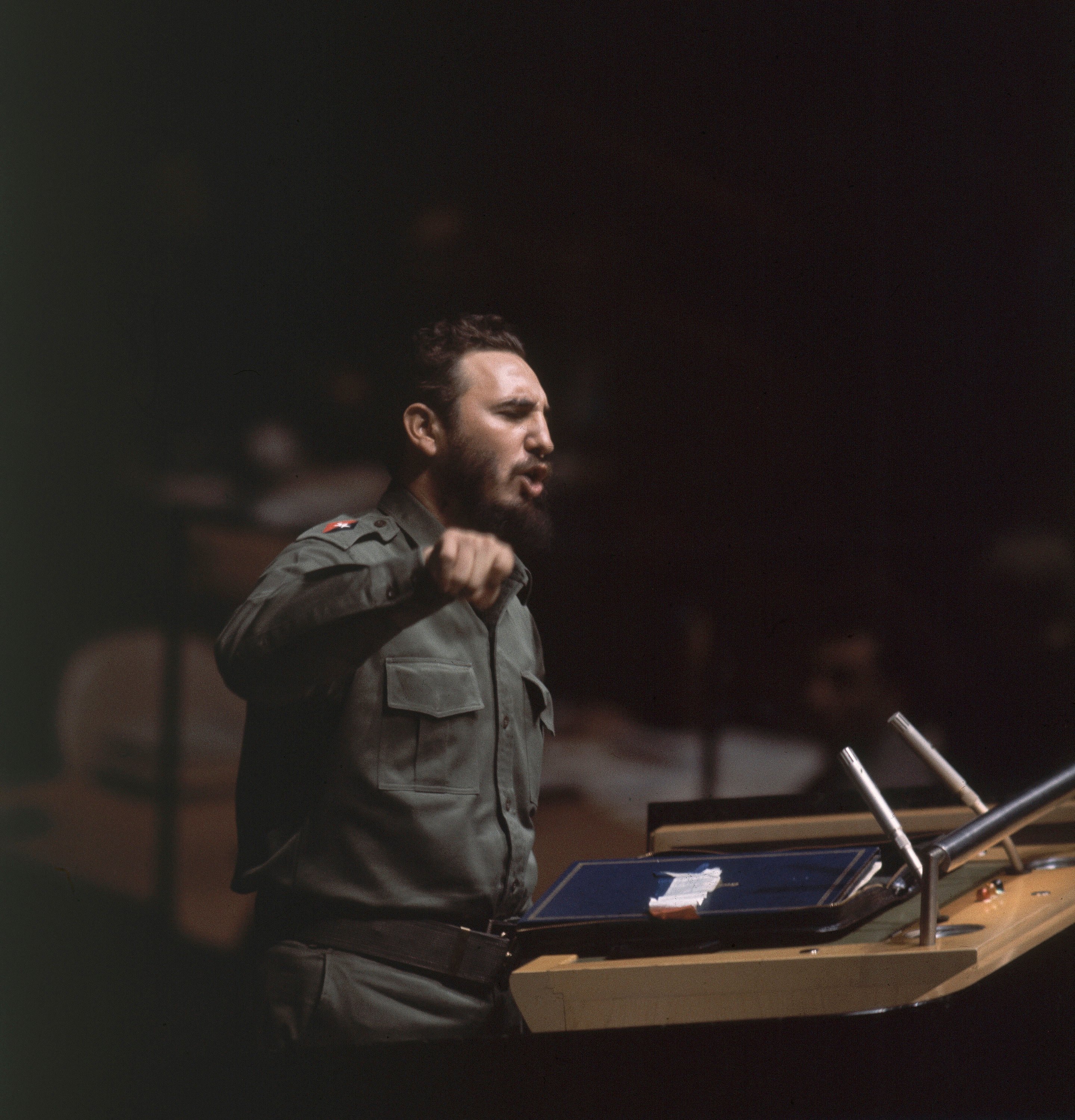 Fidel Castro speaks to the United Nations General Assembly in 1960. Photo: AP