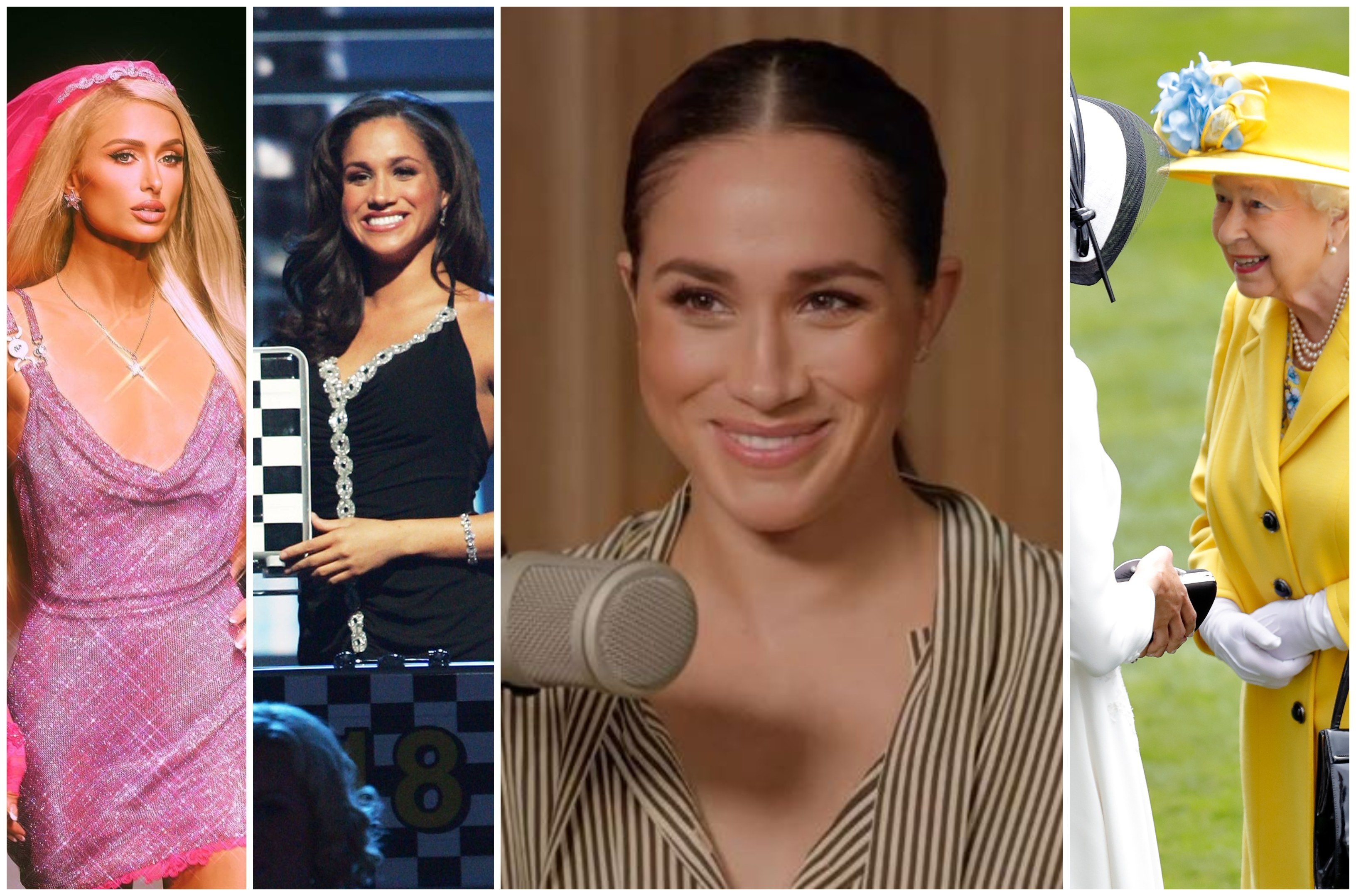 Meghan Markle continued to make headlines this week following a series of revelations involving Paris Hilton, Queen Elizabeth and much more. Photos: @teamsussex_/Instagram, Handout, Getty Images