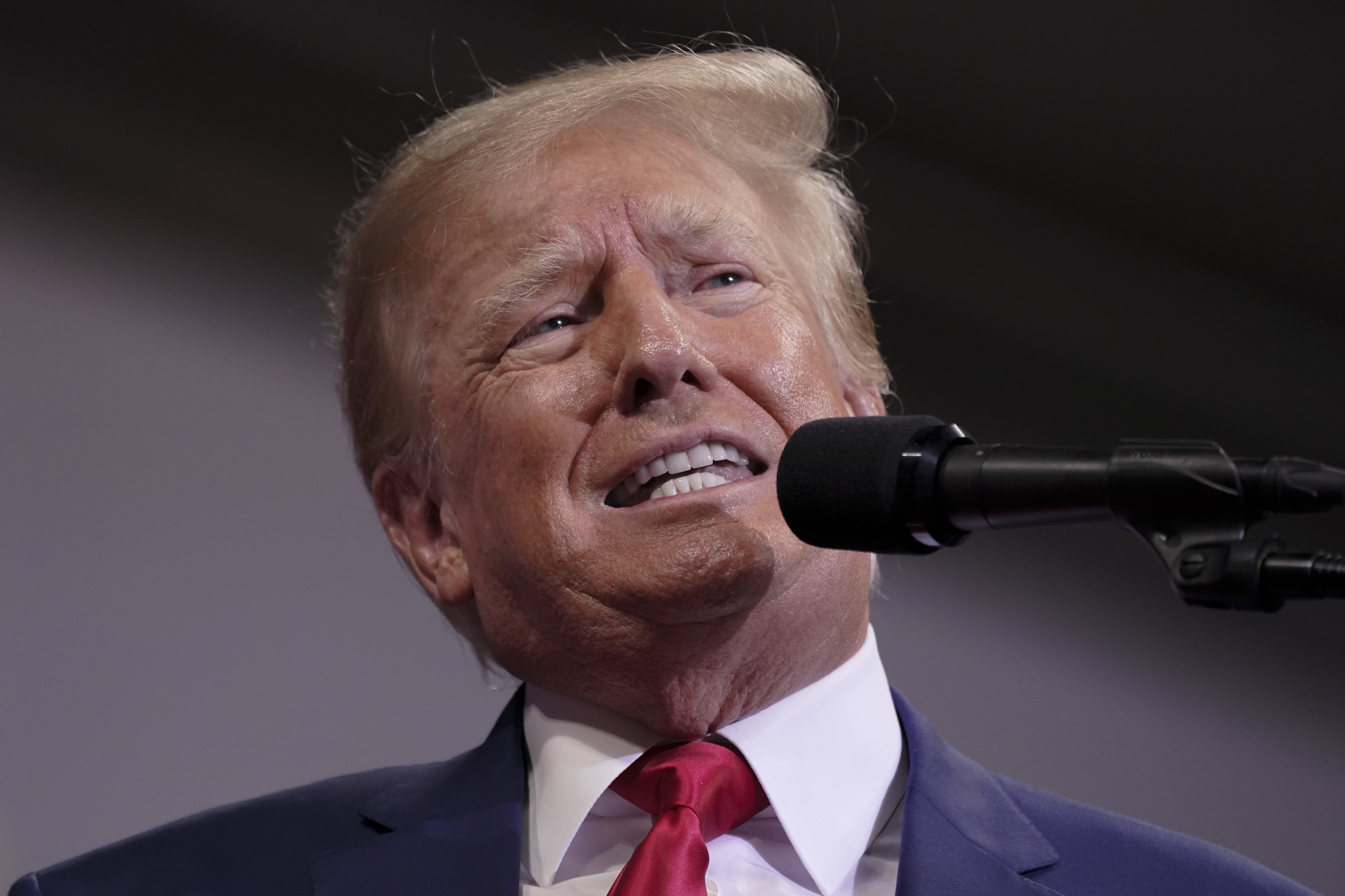 Former US president Donald Trump speaks at a rally in Wilkes-Barre, Pennsylvania, in September. Photo: AP
