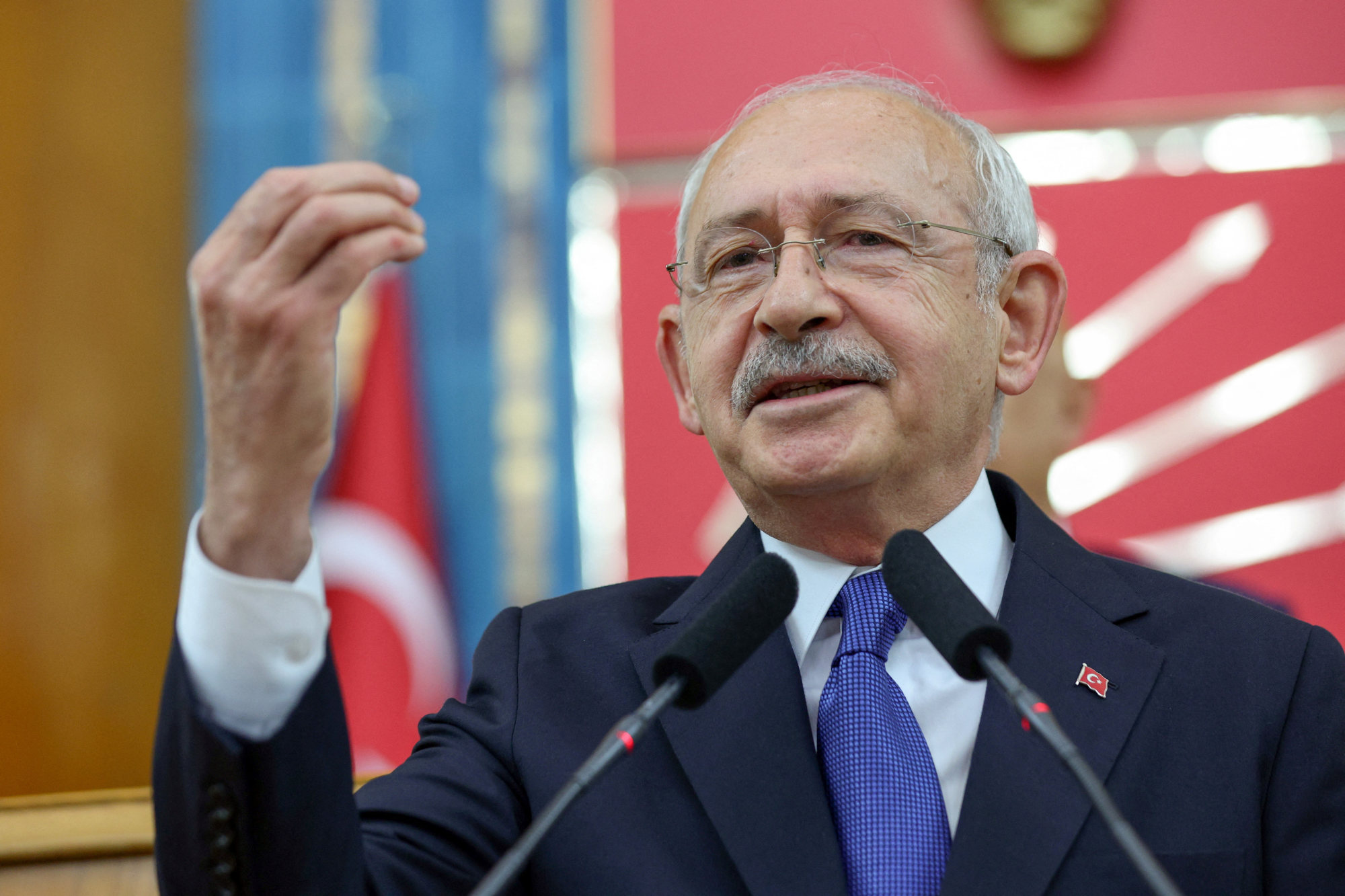 Kemal Kilicdaroglu, leader of the main opposition Republican People’s Party (CHP), in Ankara, Türkiye on October 4. Photo: Alp Eren Kaya / CHP / Handout via Reuters