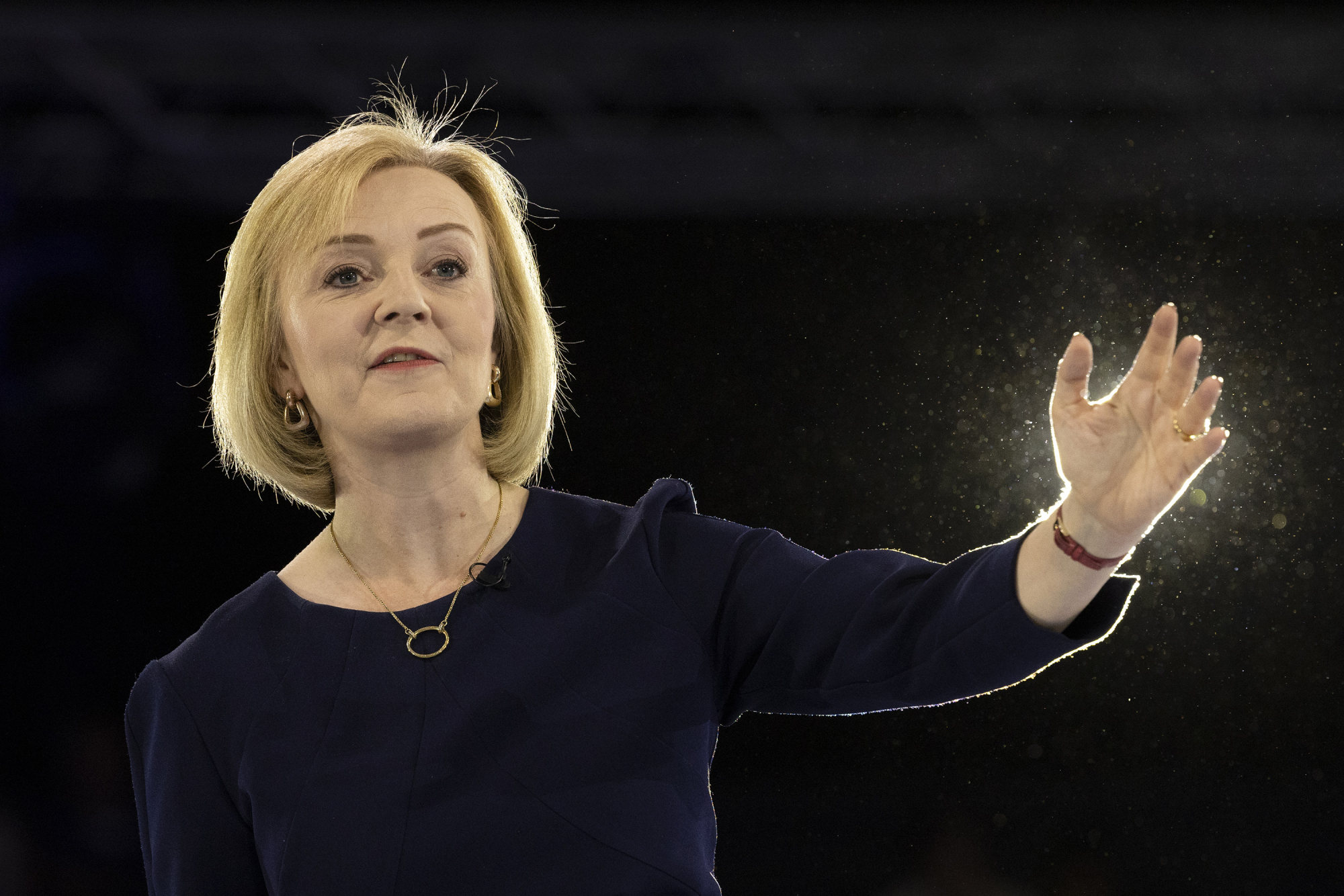 Liz Truss is now eligible for a 115,000 pound yearly allowance for the rest of her life. Photo: TNS/File