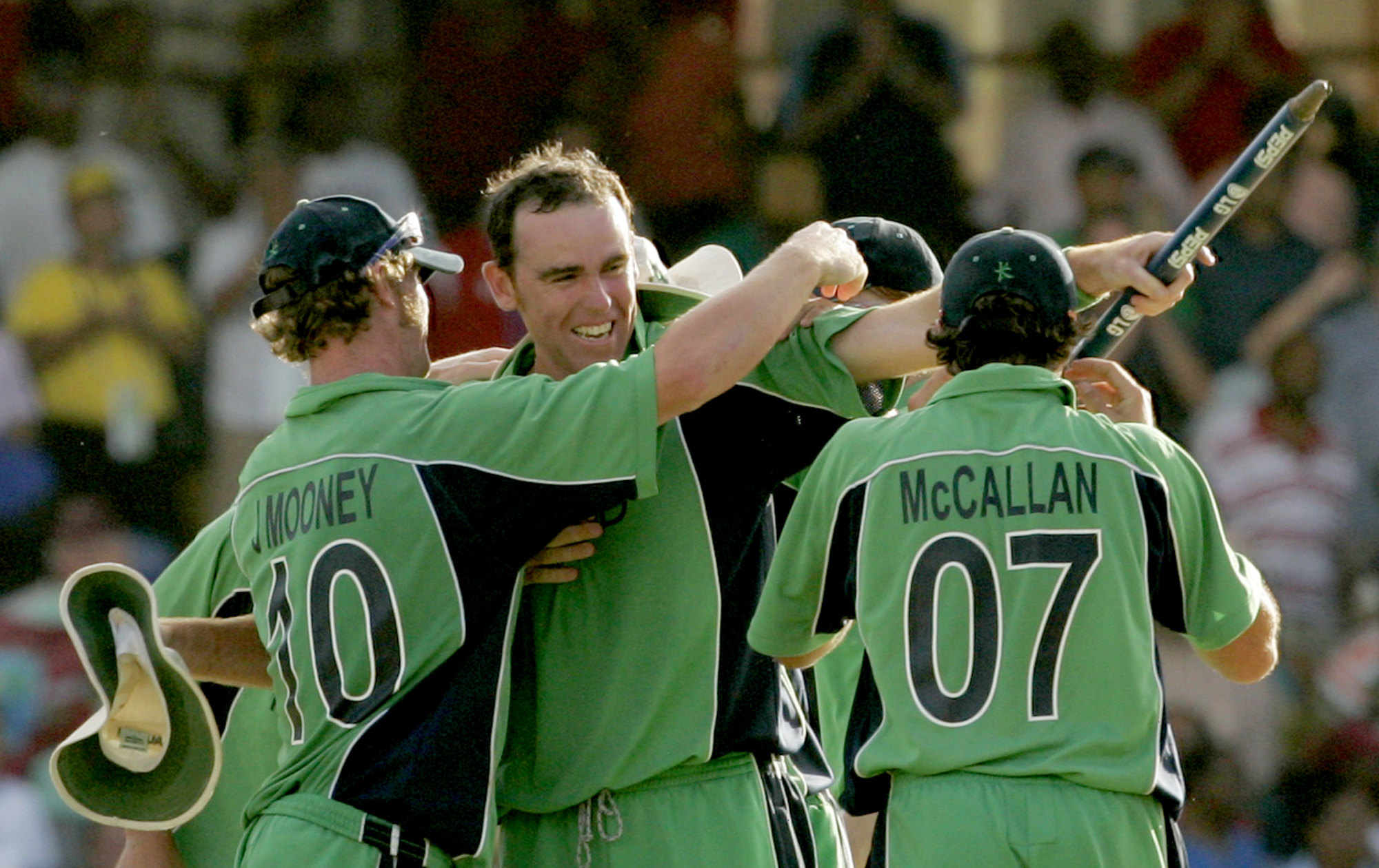 Trent Johnston in action during the 2007 World Cup, in his days as Ireland captain. Photo: AP