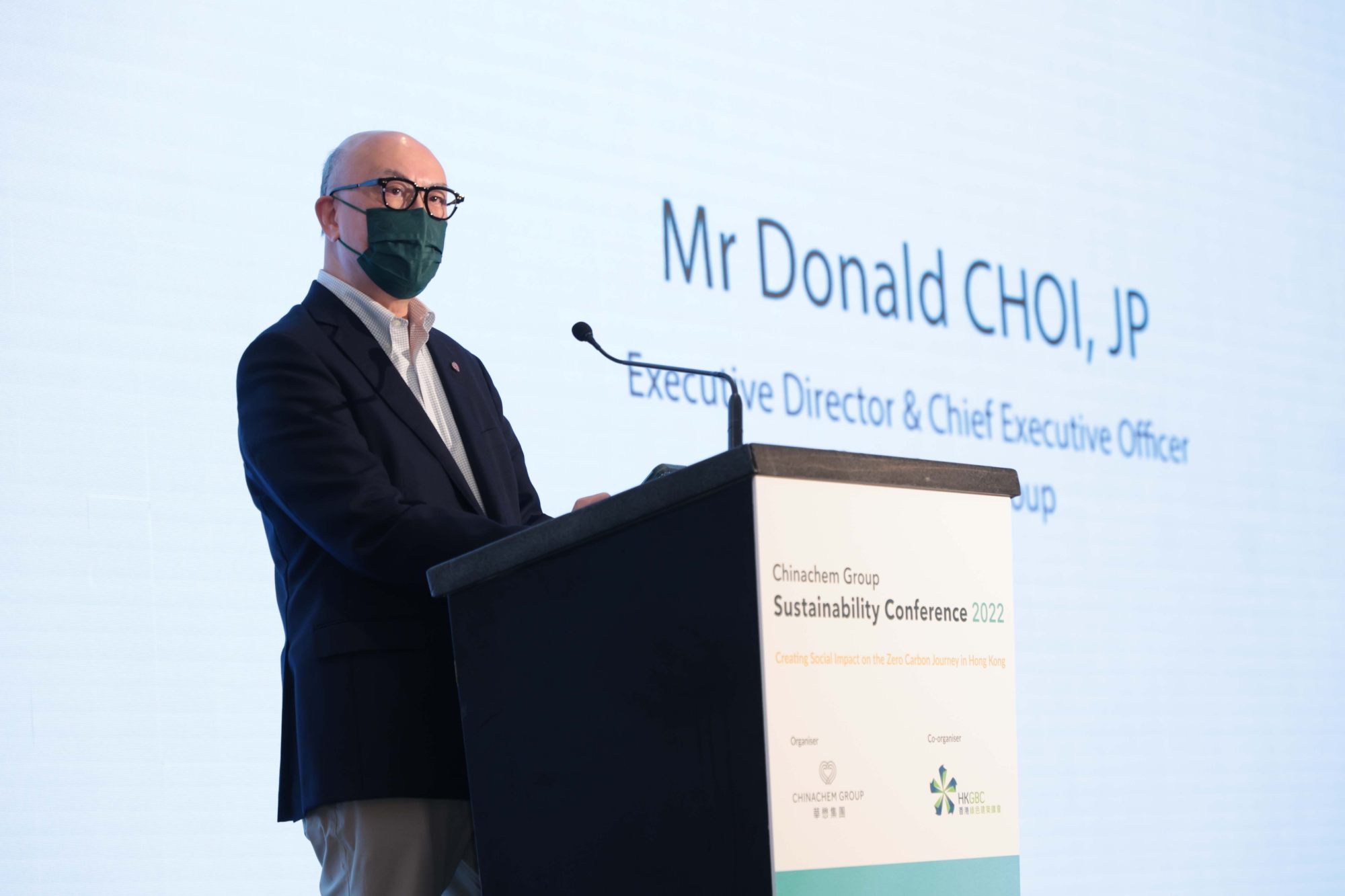 Speaking at the conference, Chinachem Group executive director and CEO Donald Choi said he hoped the conference would inspire collective action to make Hong Kong a more liveable city. Photo: Chinachem Group