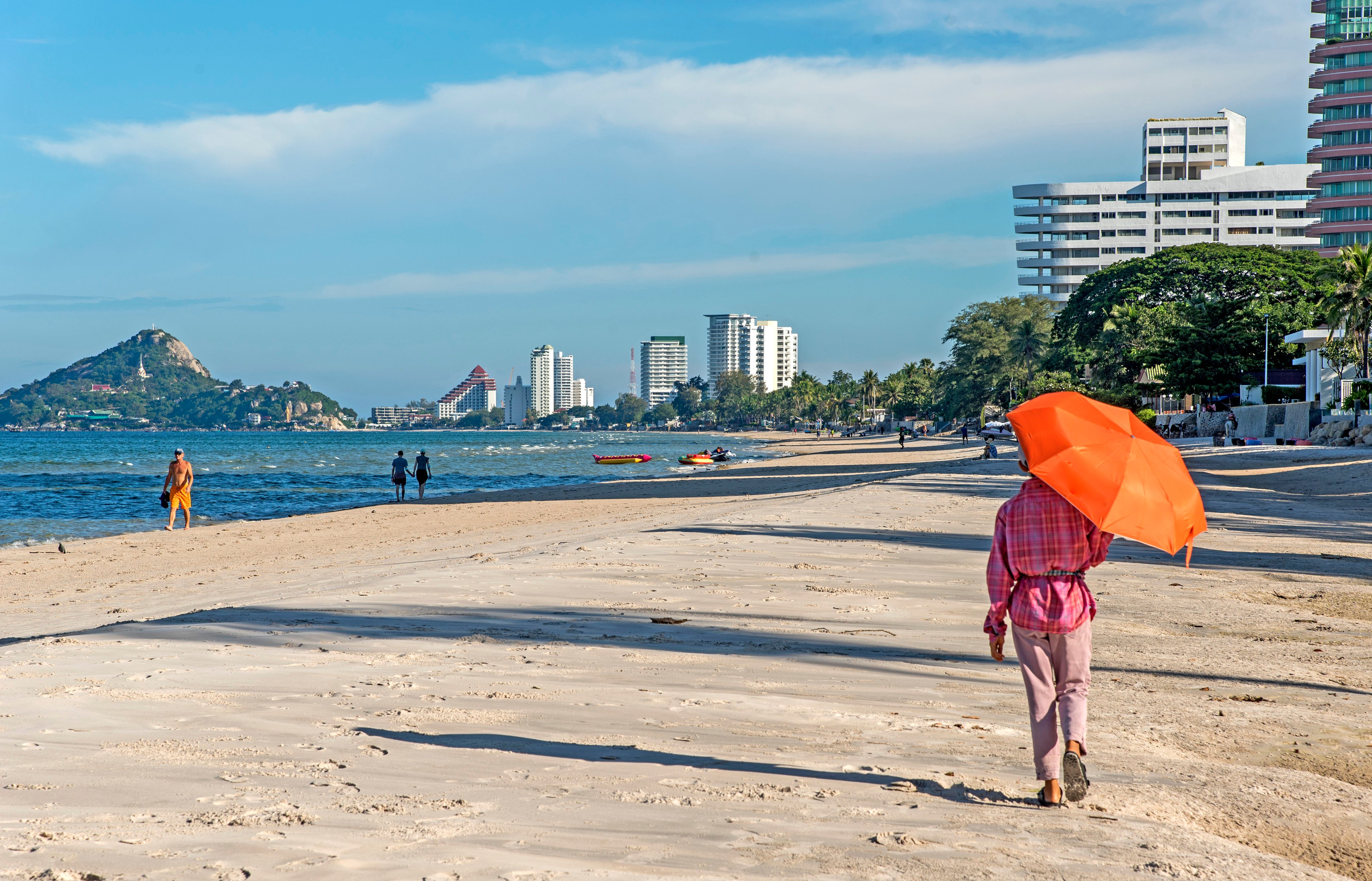 Thai  side city Hua Hin is only four hours from Bangkok, and has a 5km white sand beach, great food, golf courses and temples. Photo: Tim Pile