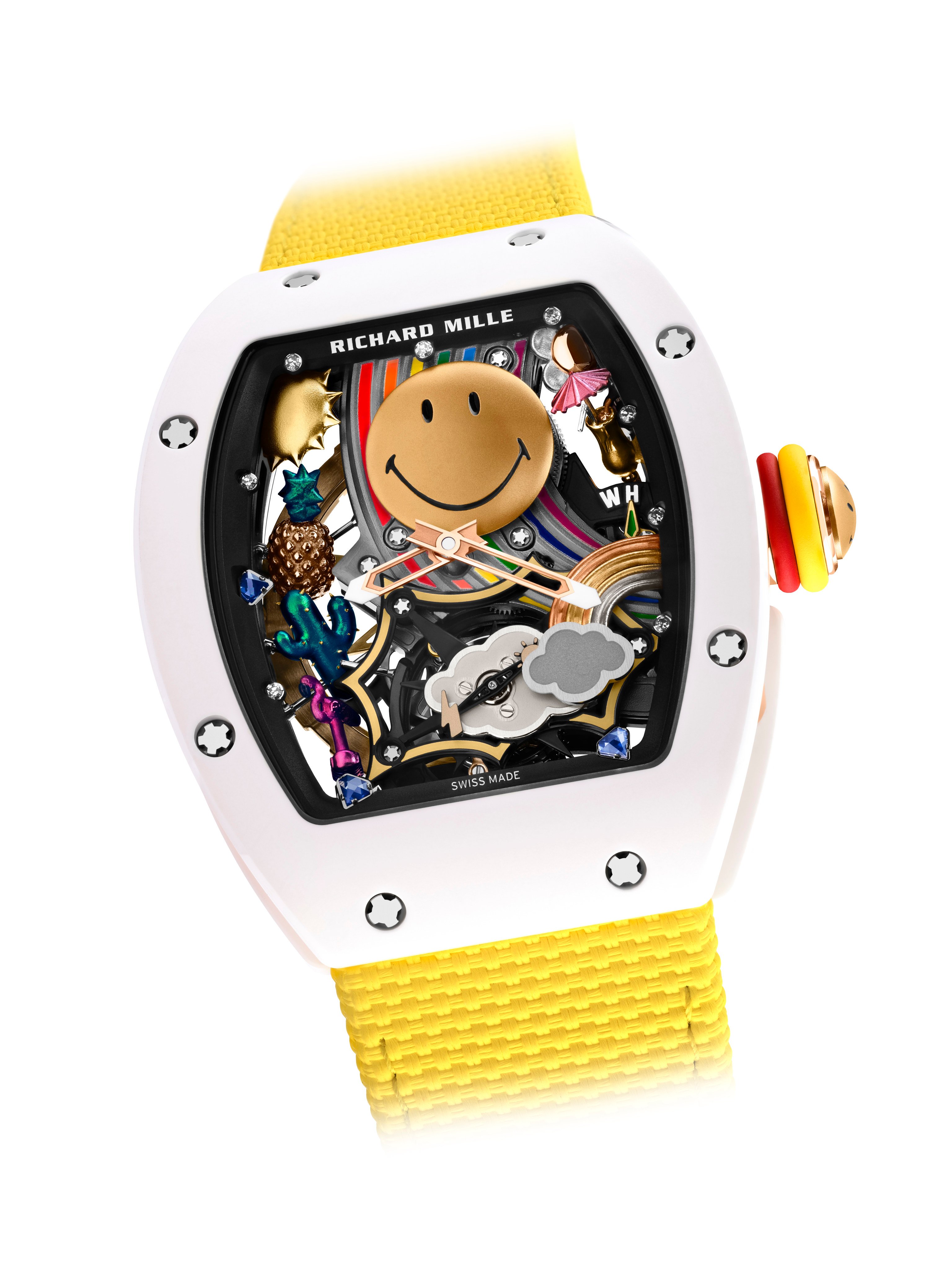 Yellow richard mille watch hot sale