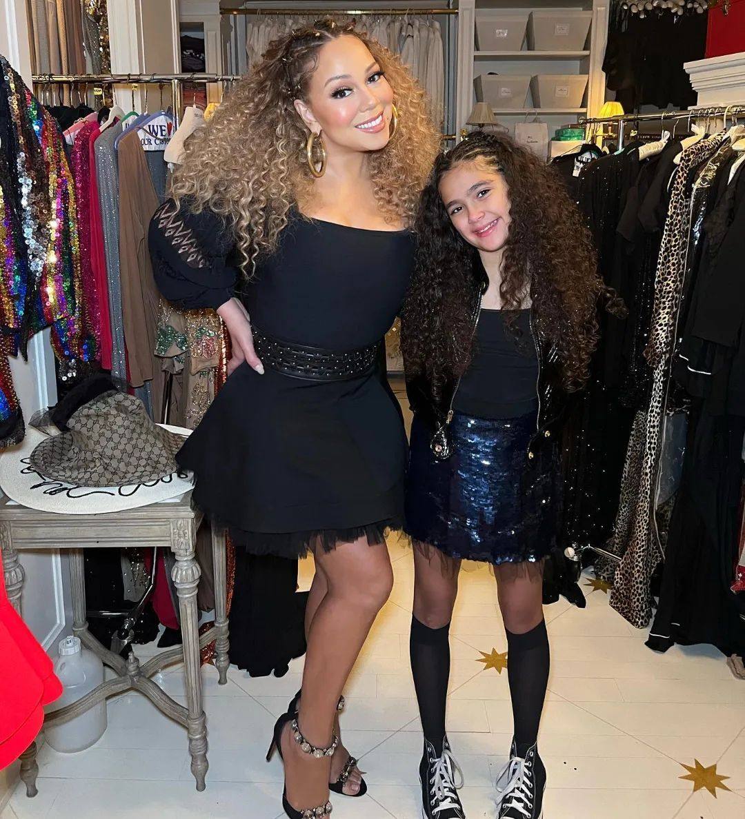 Mariah Carey twinning with her “Mini Mimi” daughter Monroe. Photo: @mariahcarey/Instagram