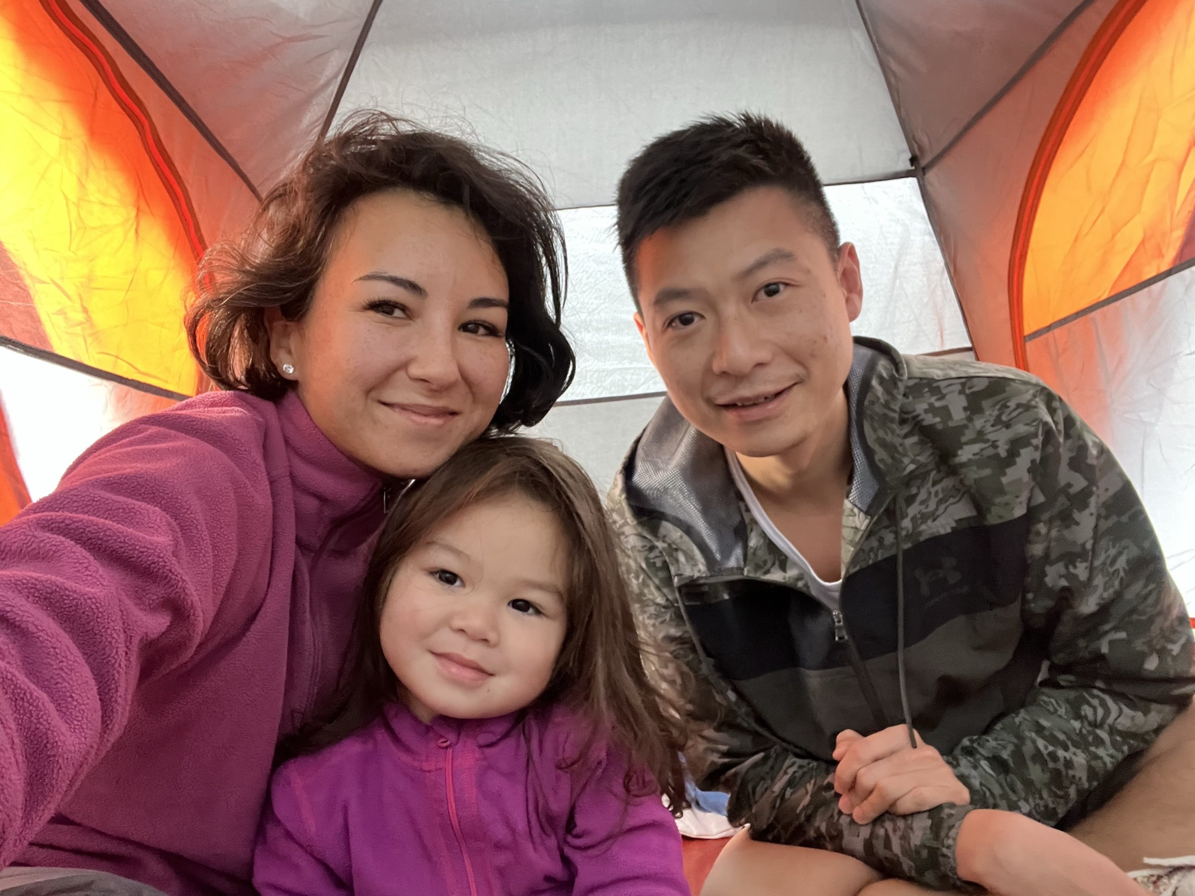 Coco Chan, her husband Dan Lun and daughter Harper. Chan says she has dealt with many big changes in her life, but having her daughter affected her the most. Photo: Coco Chan