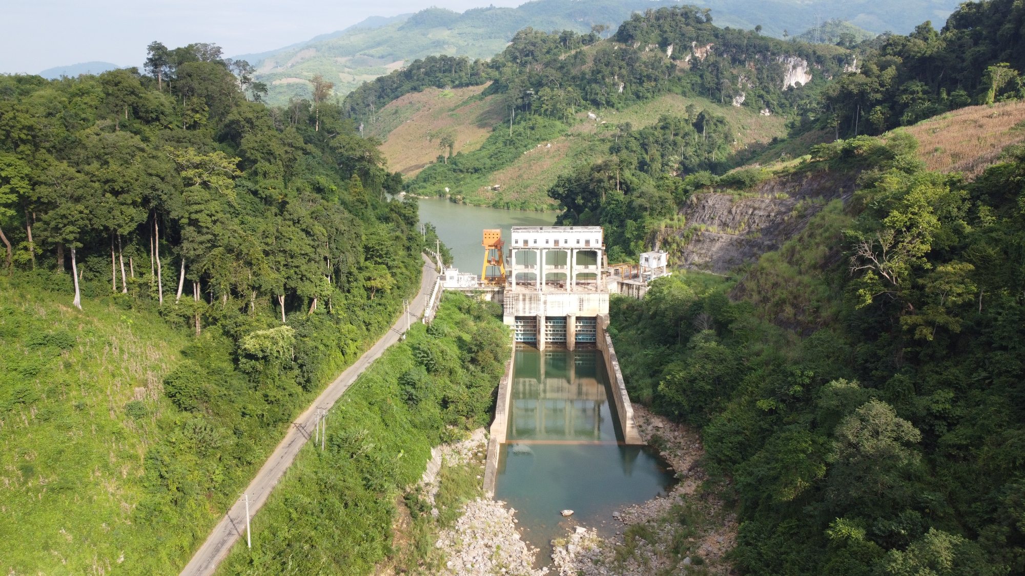 A hydropower dam over the Nam Beng river in Oudomxay province is a relatively small Chinese-led investment in Laos. Photo: Aidan Jones