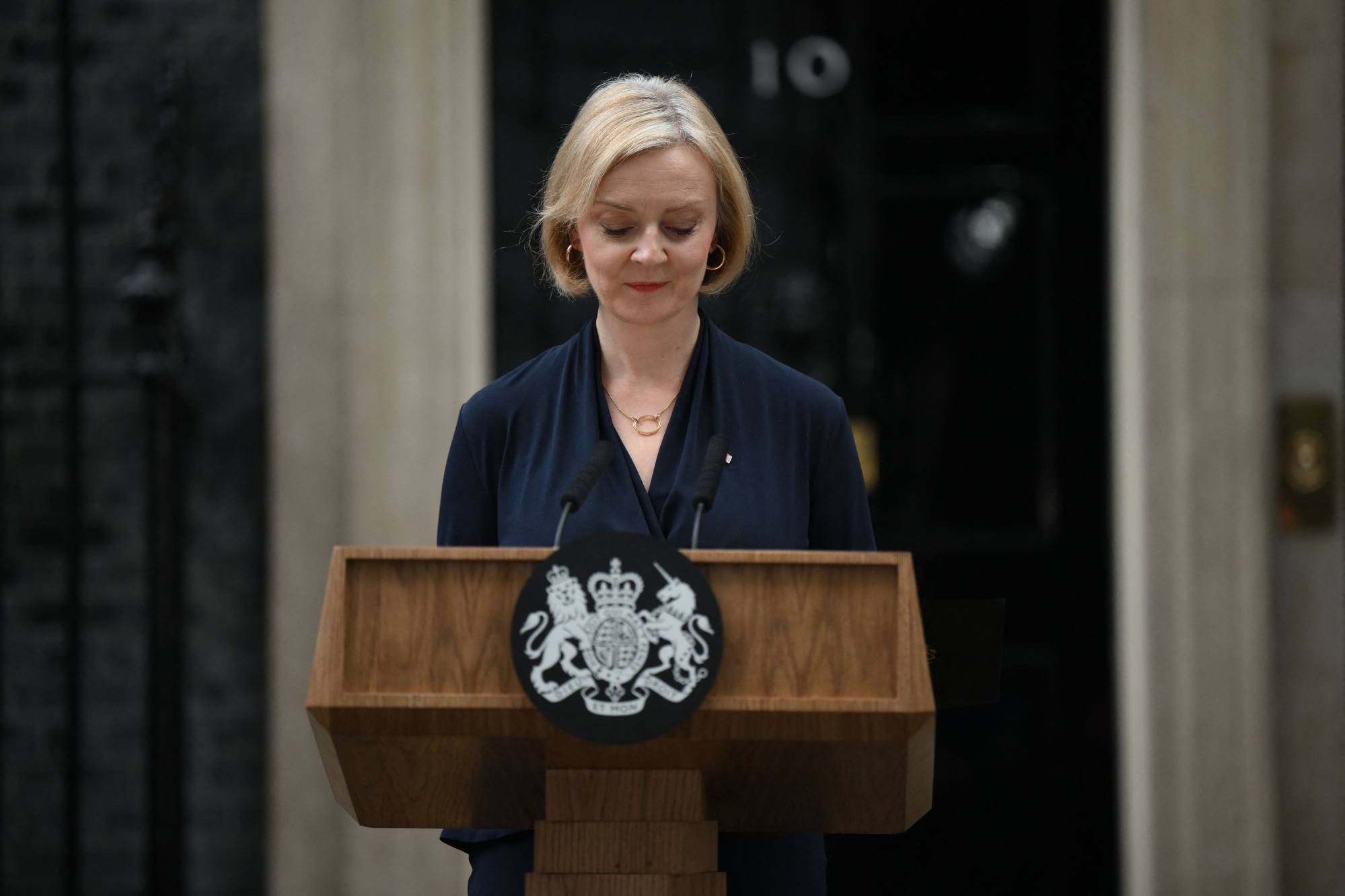 British Prime Minister Liz Truss announces her resignation days ago. Photo: AFP