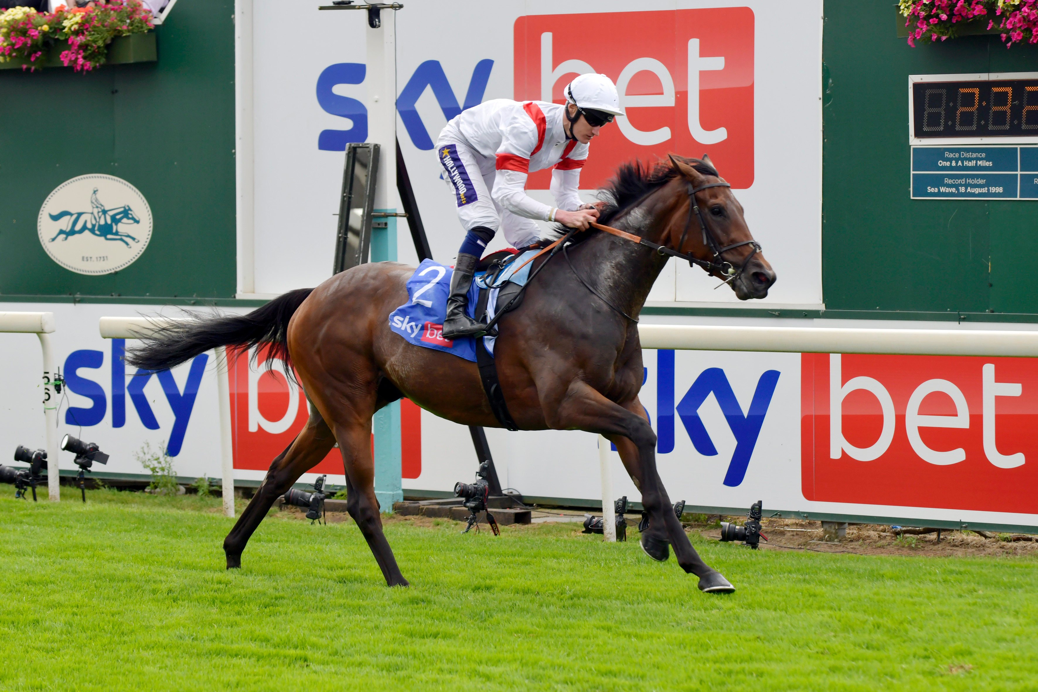 Deauville Legend wins the Great Voltigeur Stakes at York in August. Photo: racingfotos.com
