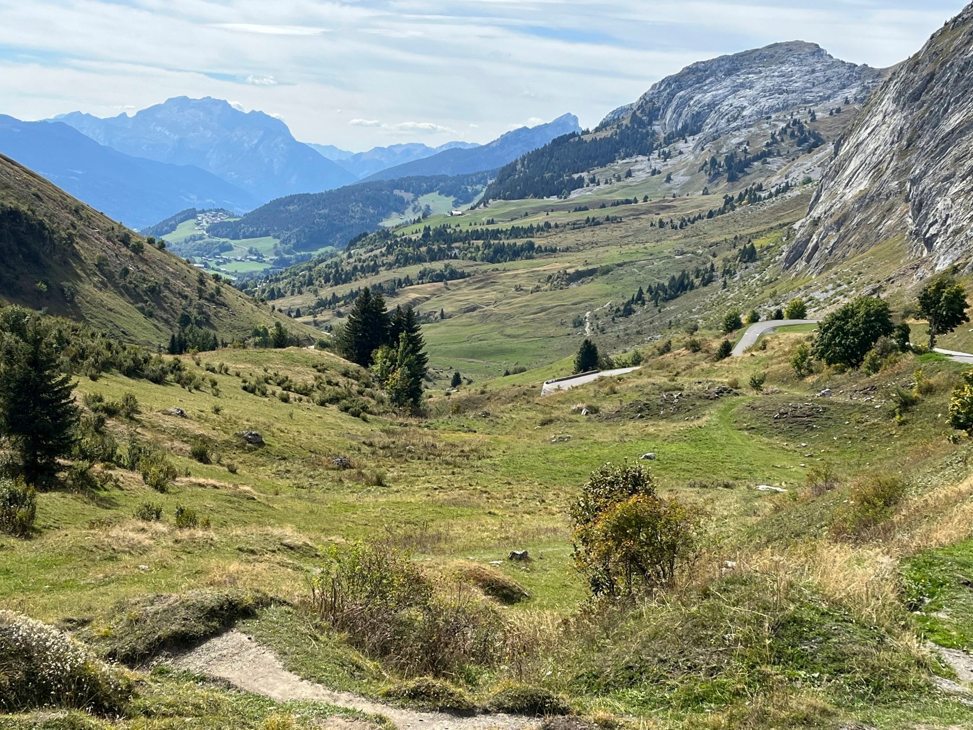 A view from the summit of the Col de la Colombiere. Photo: AP