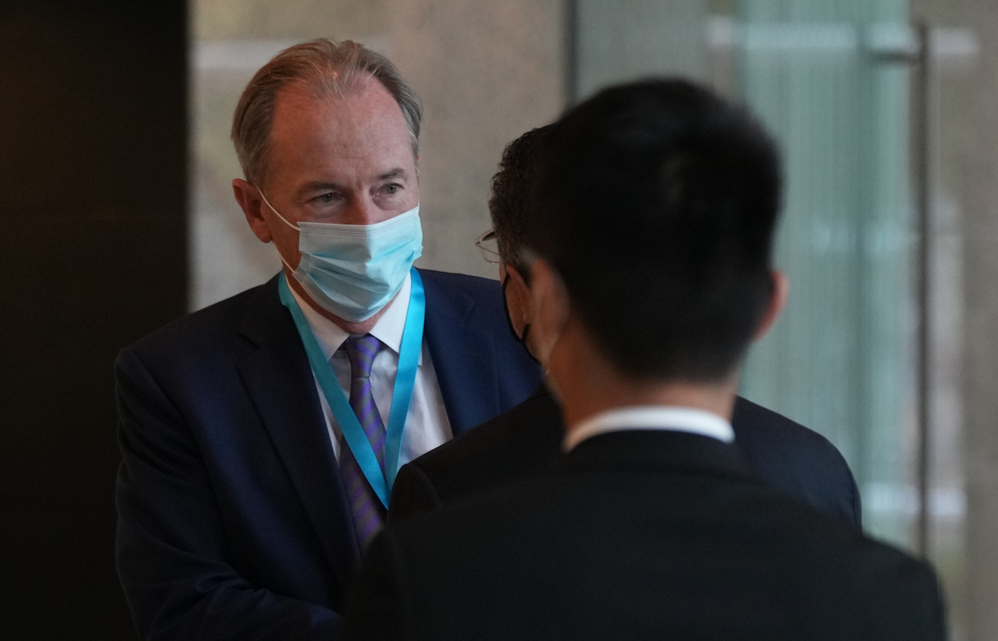 James Gorman, chairman and CEO of Morgan Stanley, arrives for a closed-door meeting at the HKMA office on Tuesday. Gorman is one of the panel members in the “Navigating through uncertainty” discussion on Wednesday. Photo: Sam Tsang
